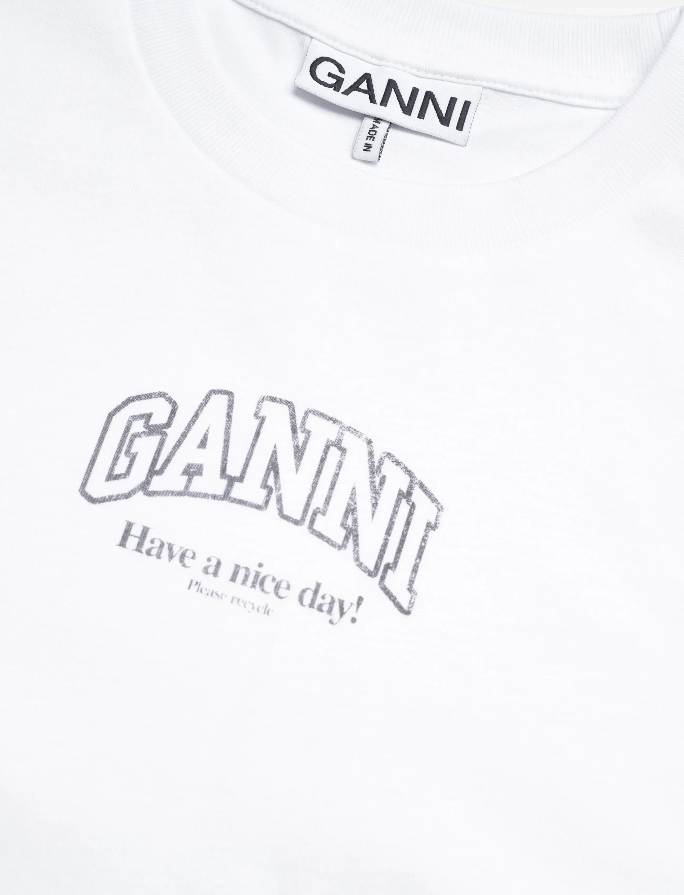 Ganni - Essentials tee - t-shirts - white - 2