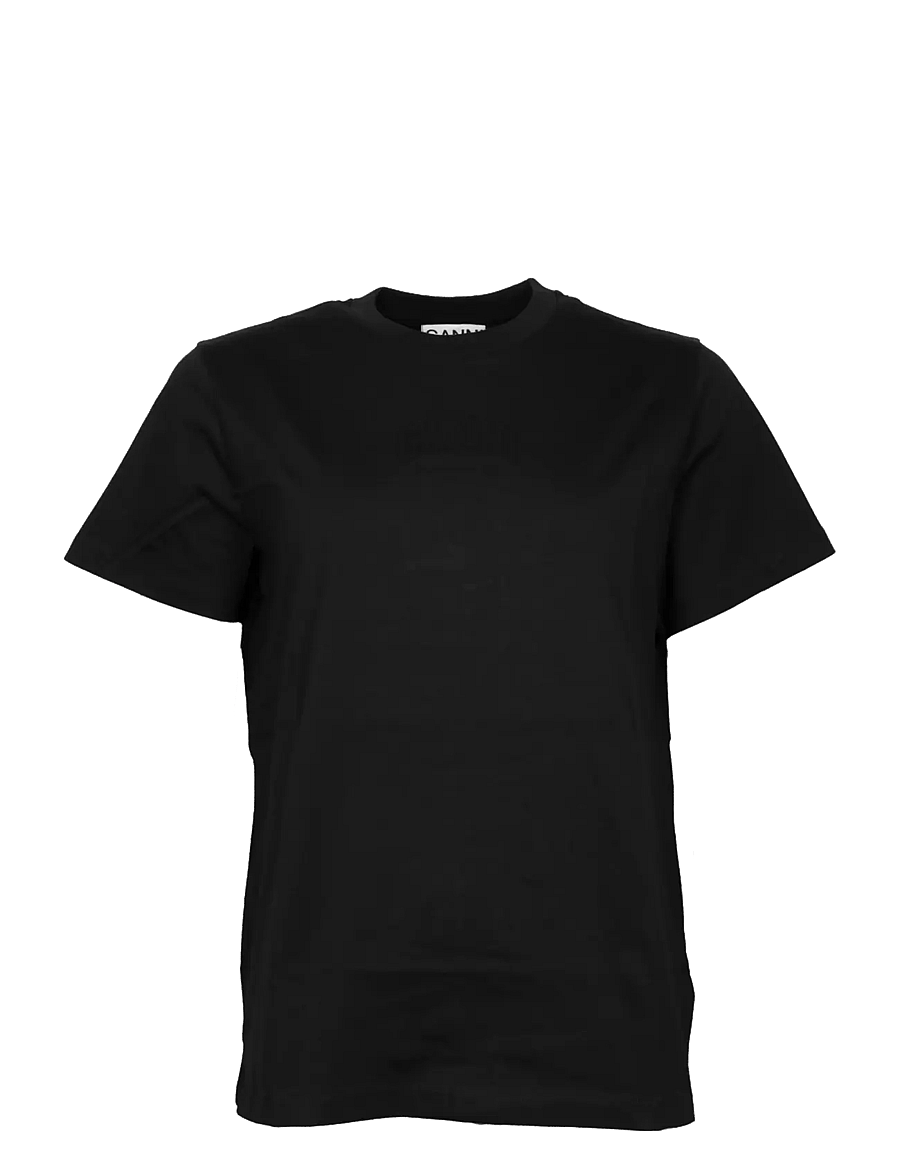 Ganni - Essentials tee - marškinėliai - black - 0