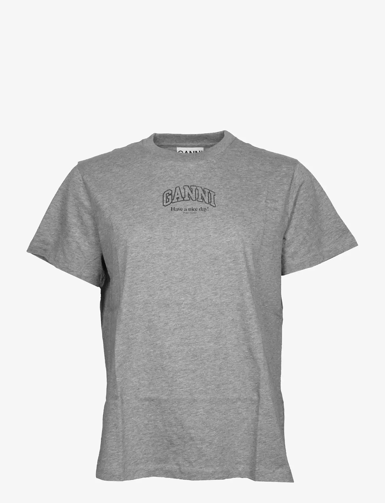 Ganni - Essentials tee - t-särgid - grey - 0