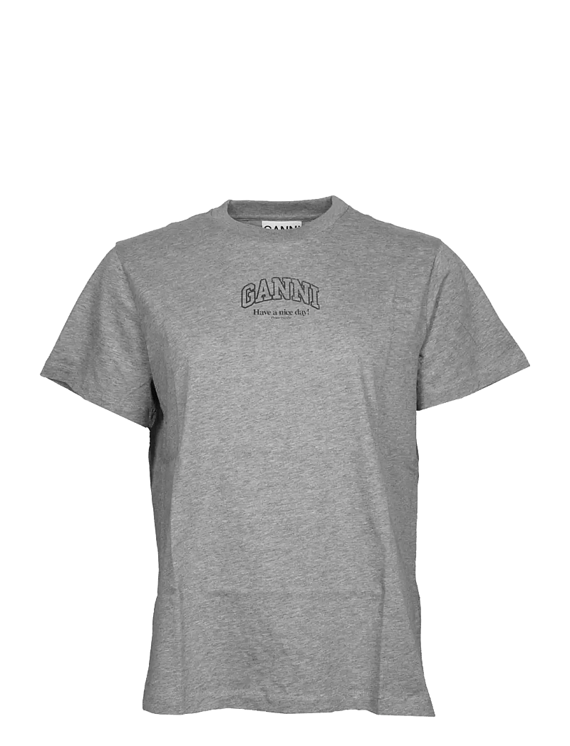 Ganni - Essentials tee - t-särgid - grey - 0