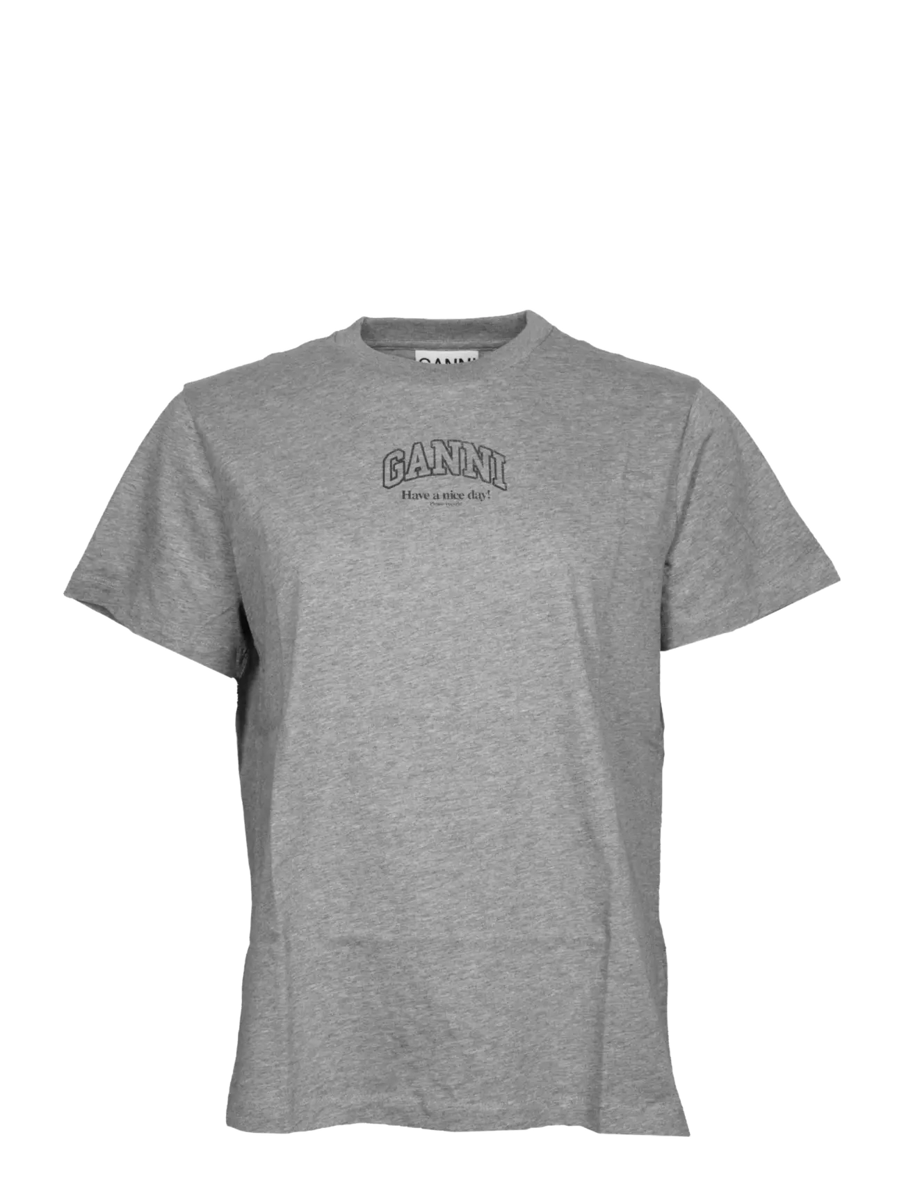 Ganni - Essentials tee - t-shirts - grey - 0