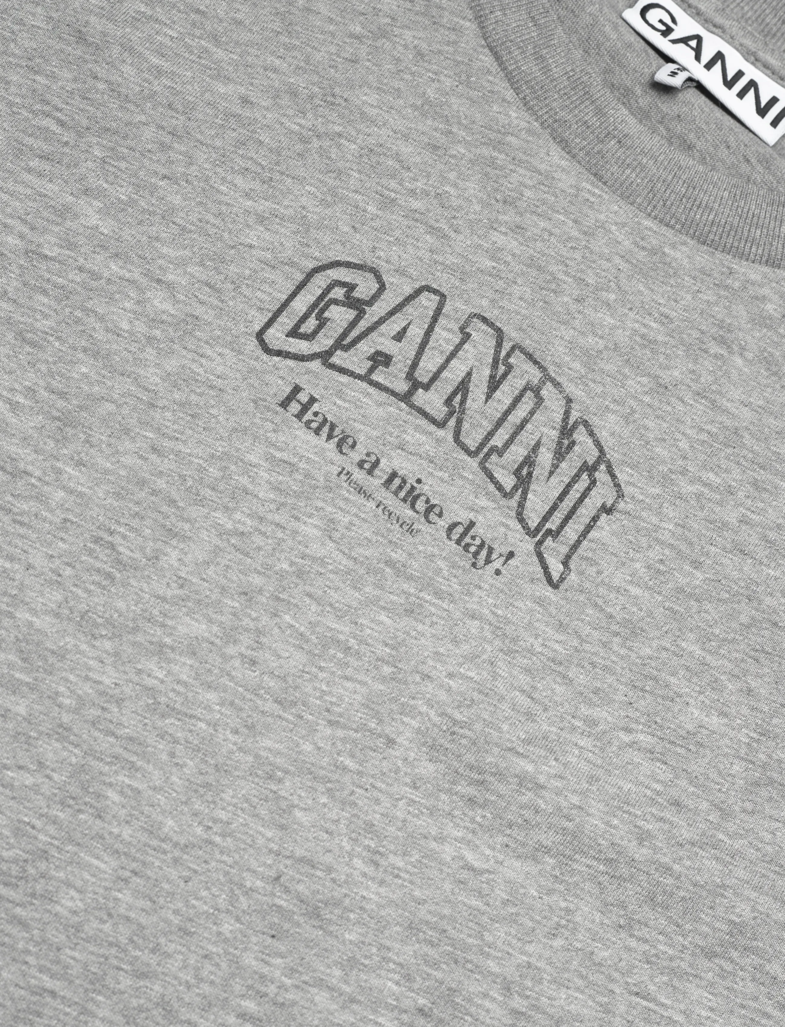 Ganni - Essentials tee - t-shirts - grey - 2