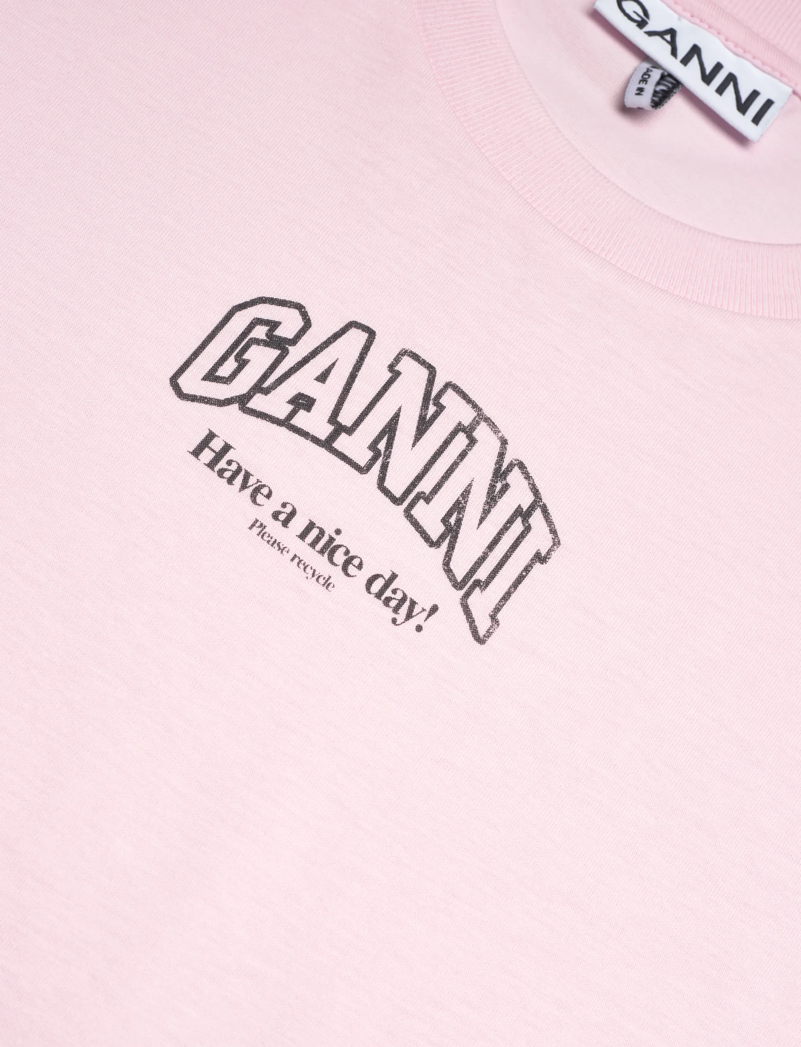 Ganni - Essentials tee - t-shirts - pink - 2