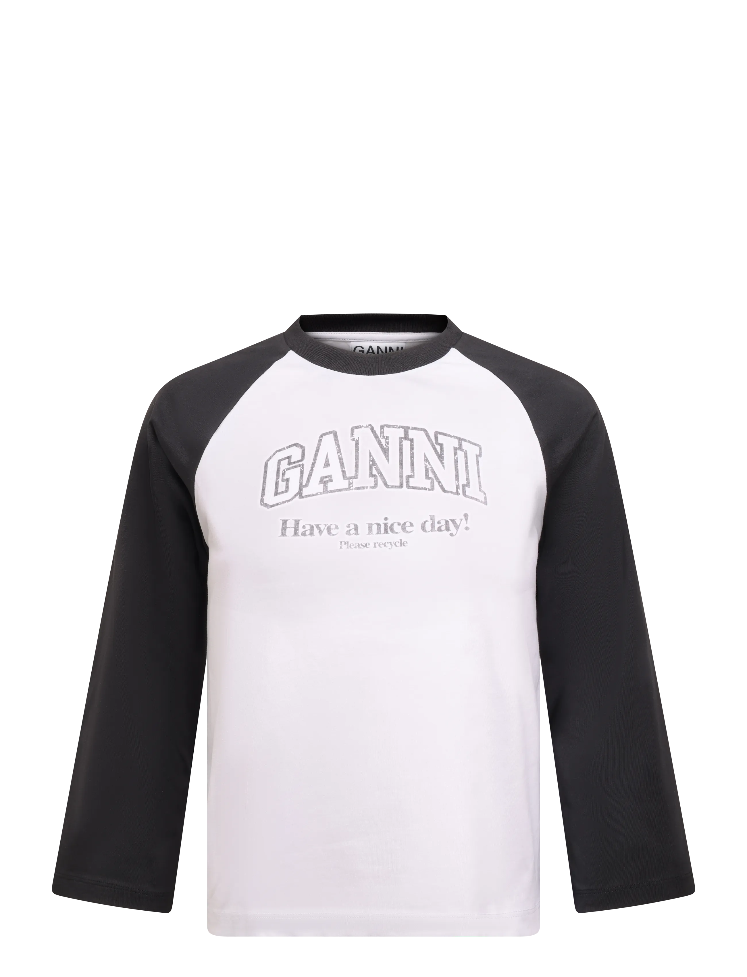 Ganni White Basic T-Shirt - T-Shirts & Tops - WHITE / white