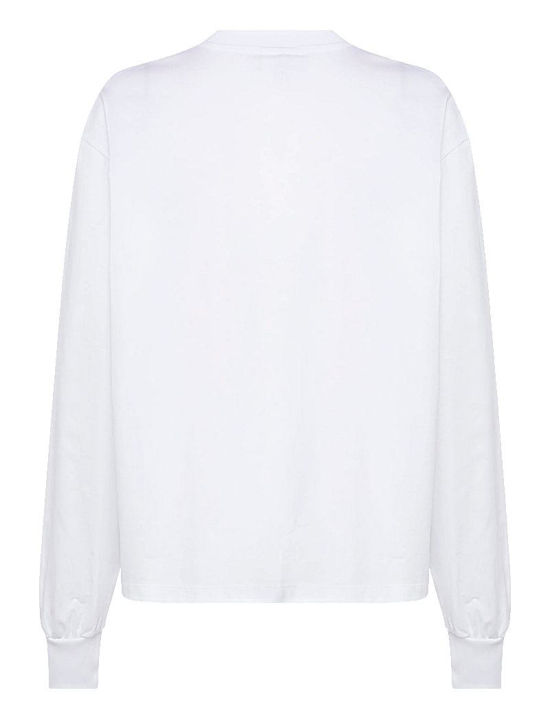 Ganni - organic cotton long-sleeve t-shirt - grey - 1