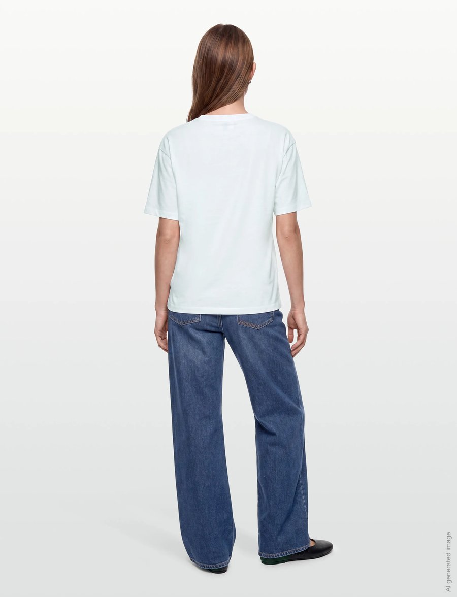 Ganni - Long-Sleeve T-Shirt With Raspberries - t-särgid - white - 4