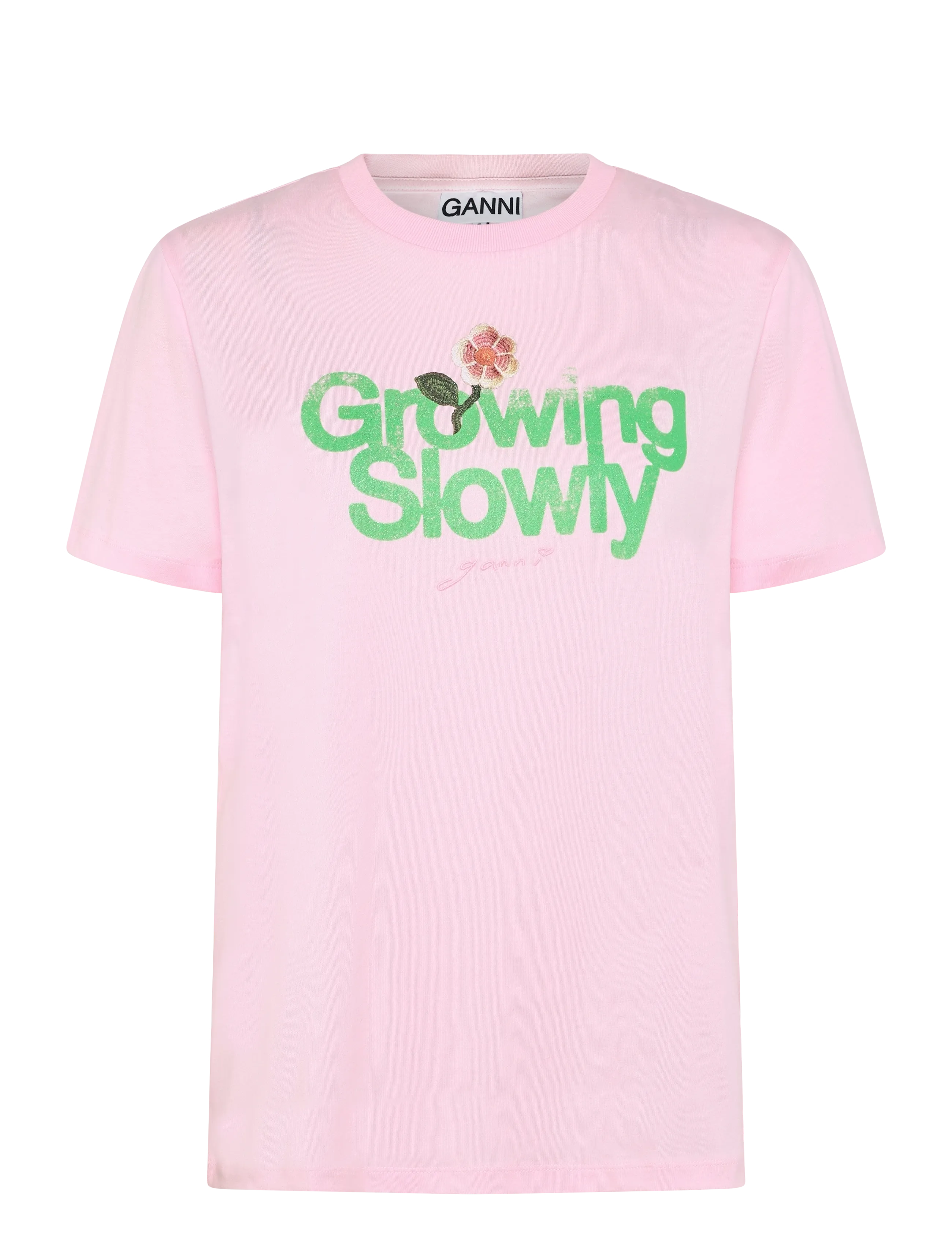 Ganni - T-Shirt With Crab - t-shirts - pink - 1
