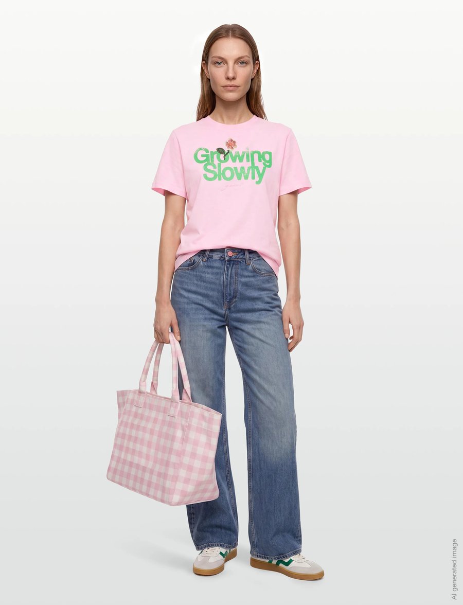 Ganni - T-Shirt With Crab - t-shirts - pink - 0
