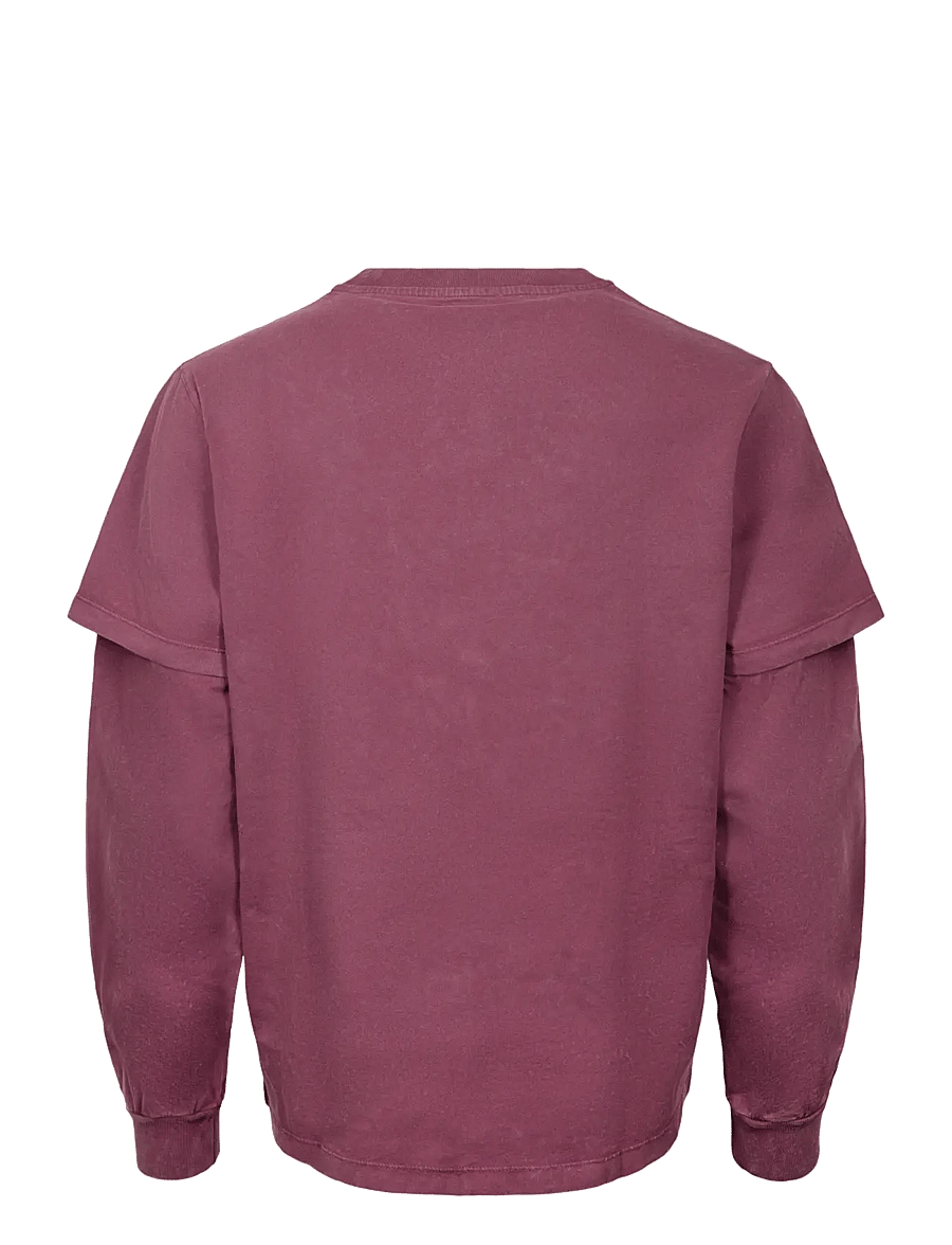 Ganni - Long Sleeve T-Shirt - langärmlige tops - port royale - 1