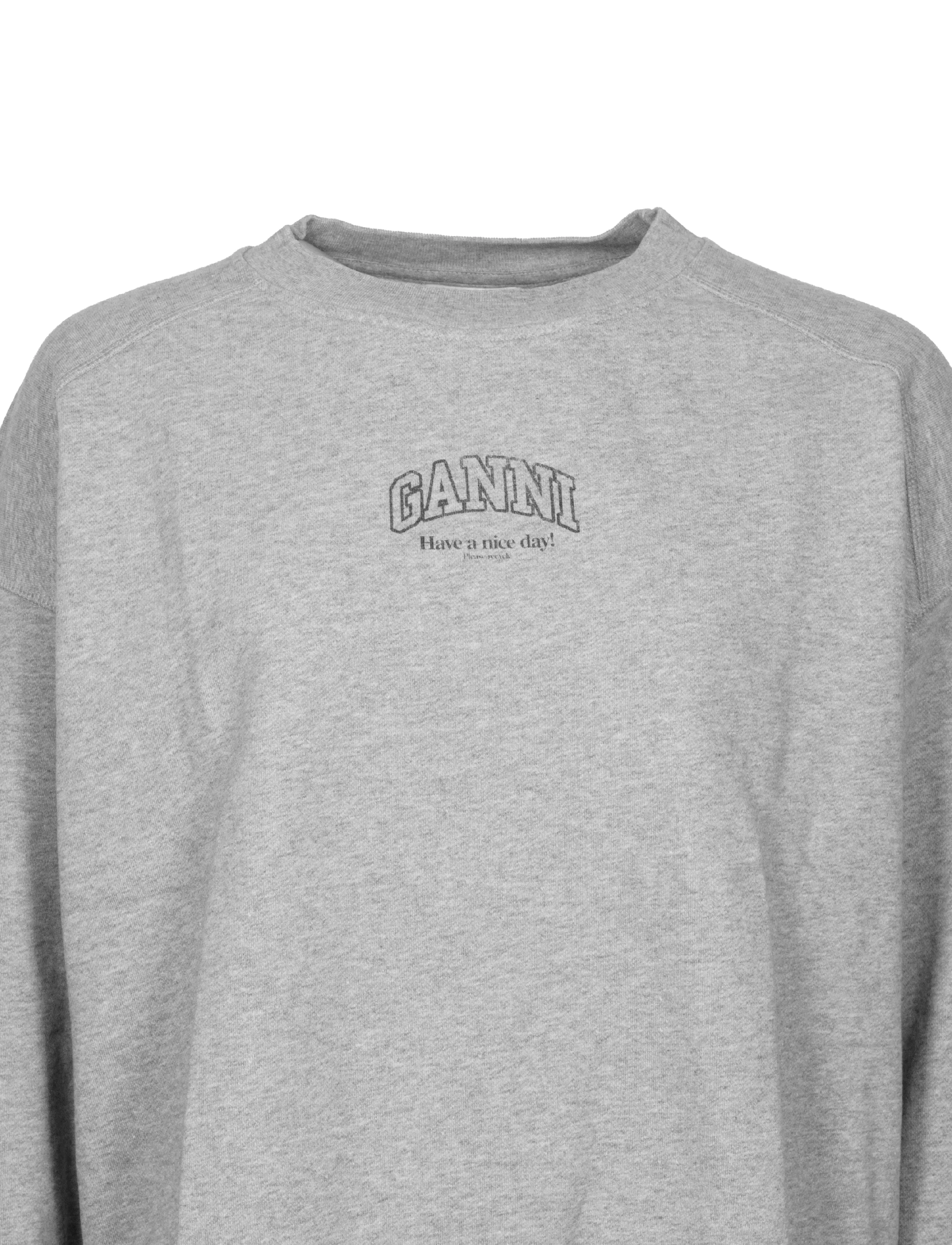 Ganni - Essential Isoli Crewneck - sweatshirts - grey - 2