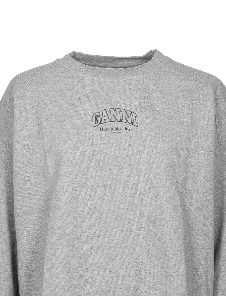 Ganni - Essential Isoli Crewneck - sweatshirts - grey - 2