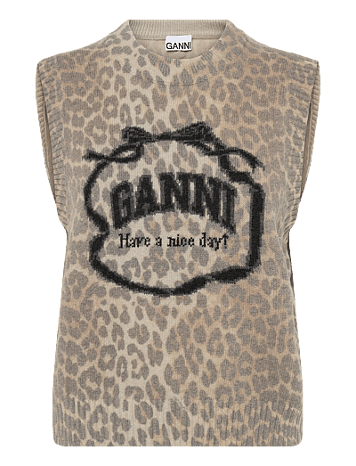 Graphic Wool Vest - Strikveste