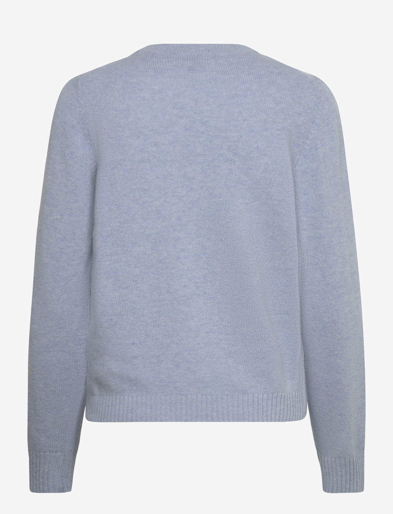 Ganni - Wool Crewneck Sweater - striktrøjer - blue - 1