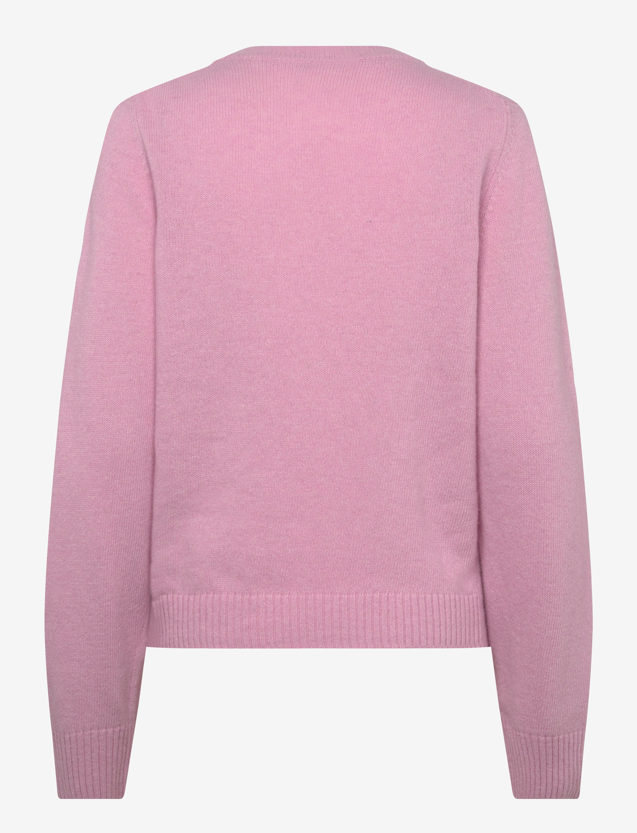 Ganni - Wool Crewneck Sweater - striktrøjer - pink - 1