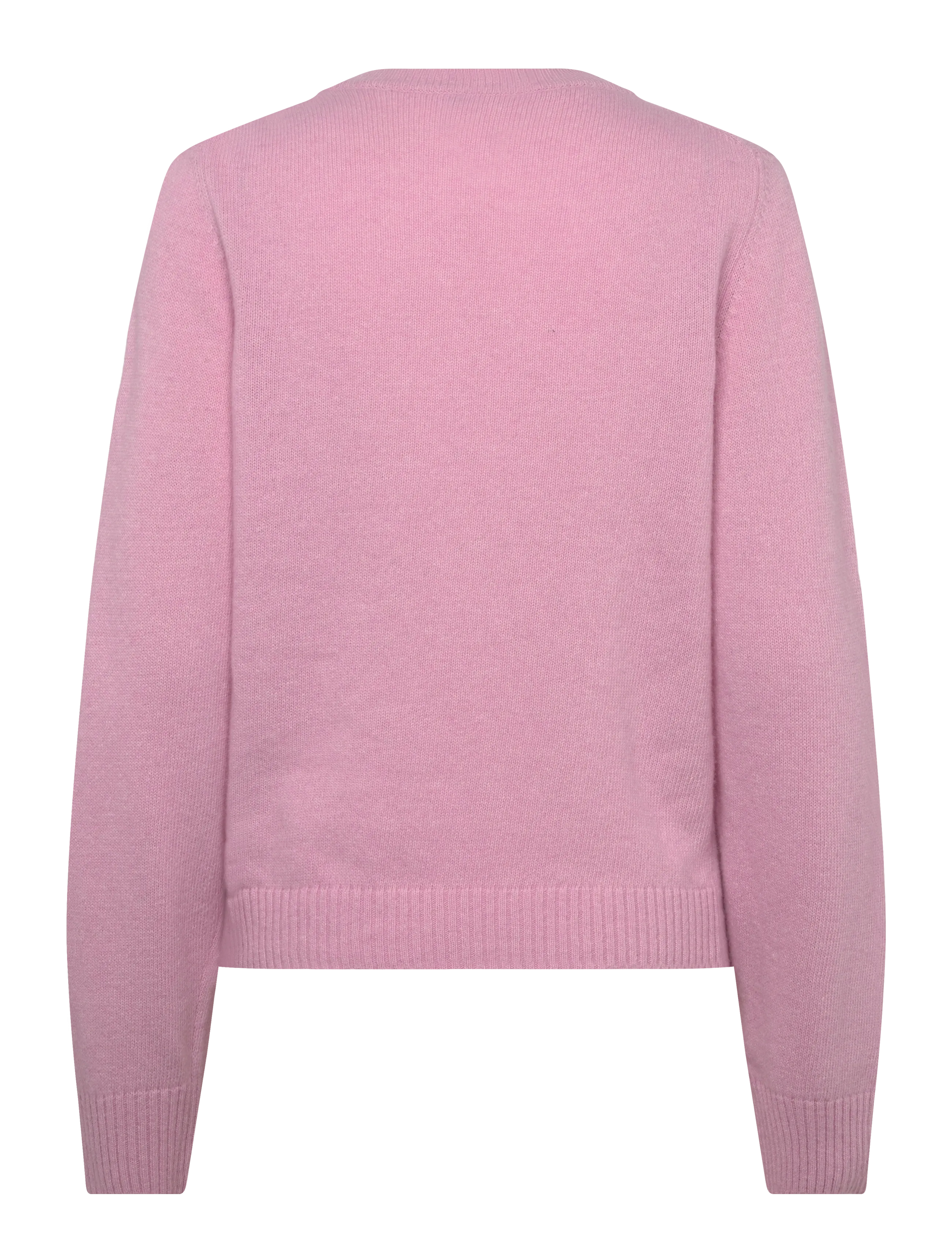 Ganni - Wool Crewneck Sweater - peysur - pink - 1