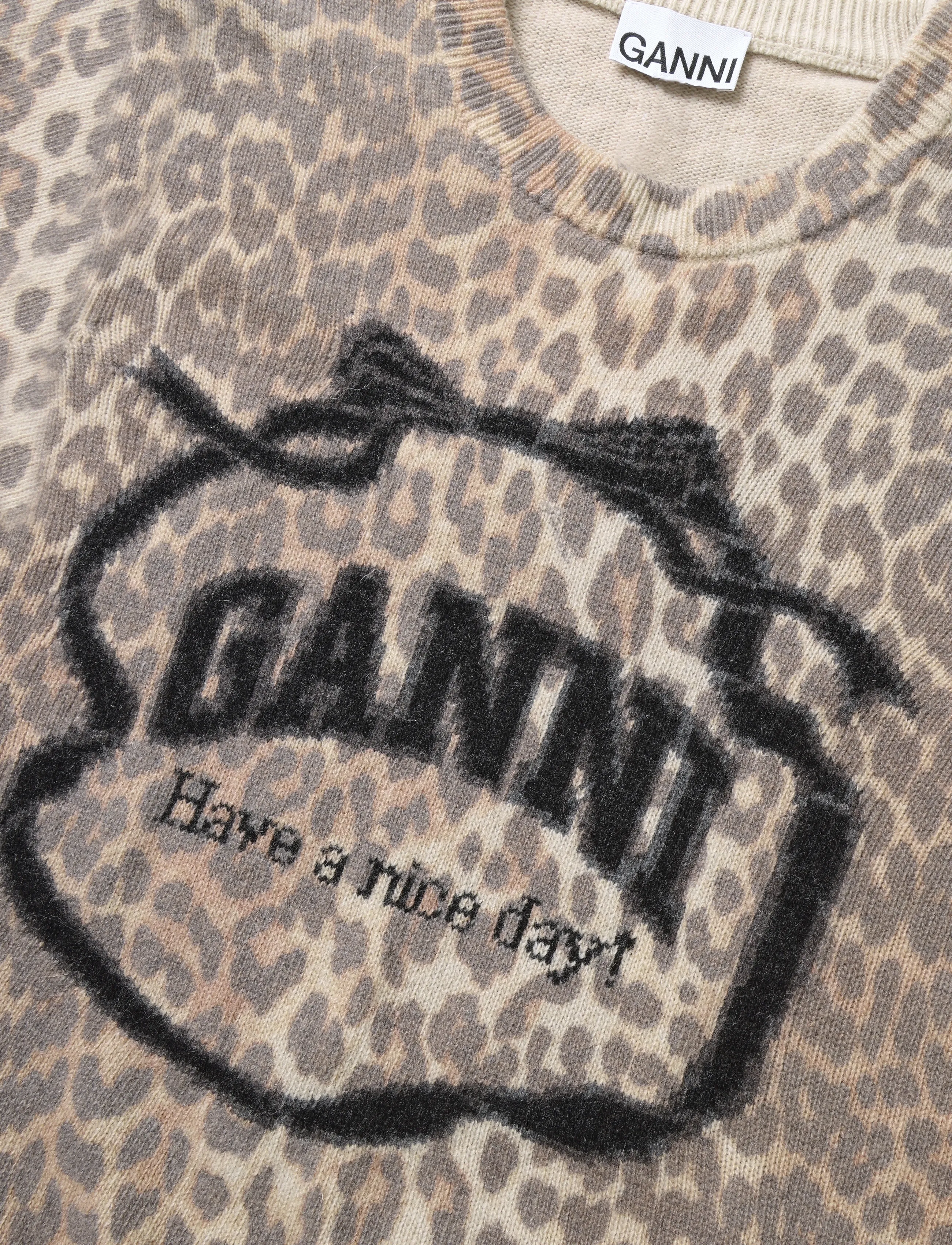 Ganni - Graphic Wool  Jamper - pink - 2