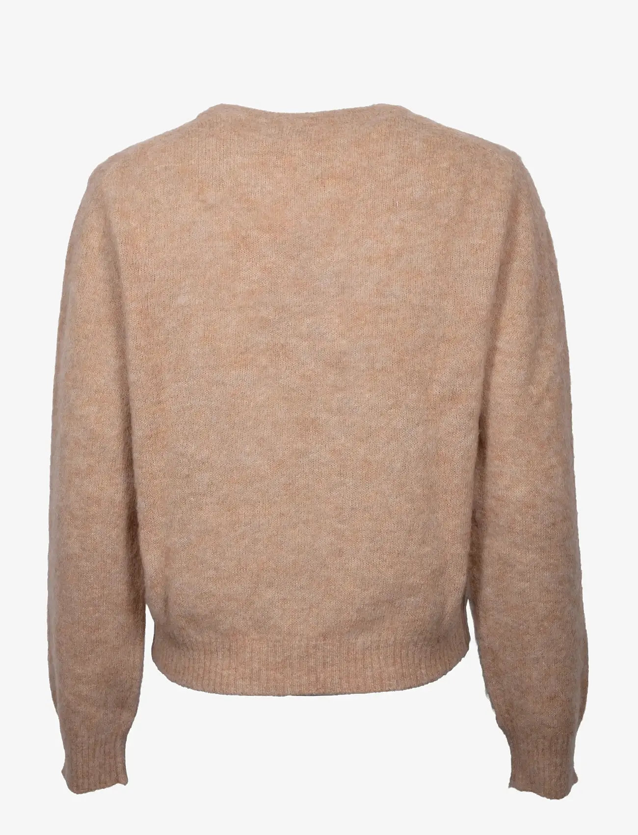 Ganni - Brushed alpaca Crewneck - striktrøjer - brown - 1