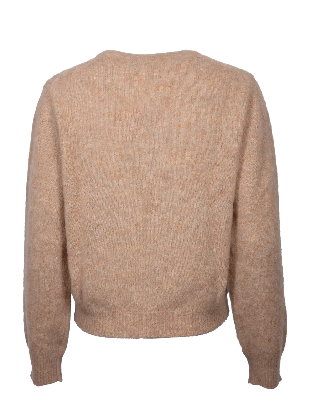 Ganni - Brushed alpaca Crewneck - striktrøjer - brown - 1