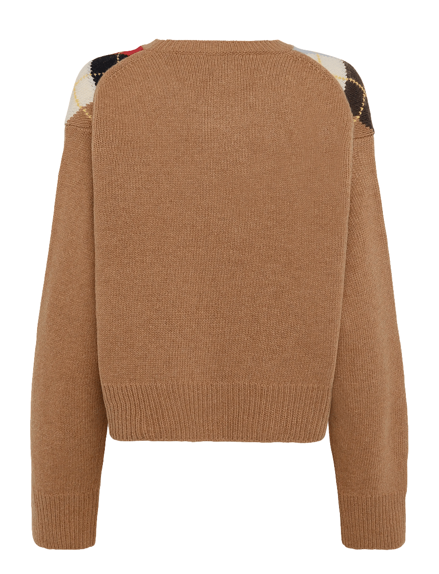 Ganni - Argyle Knit Crew Neck Sweater - pullover - multicolored - 1