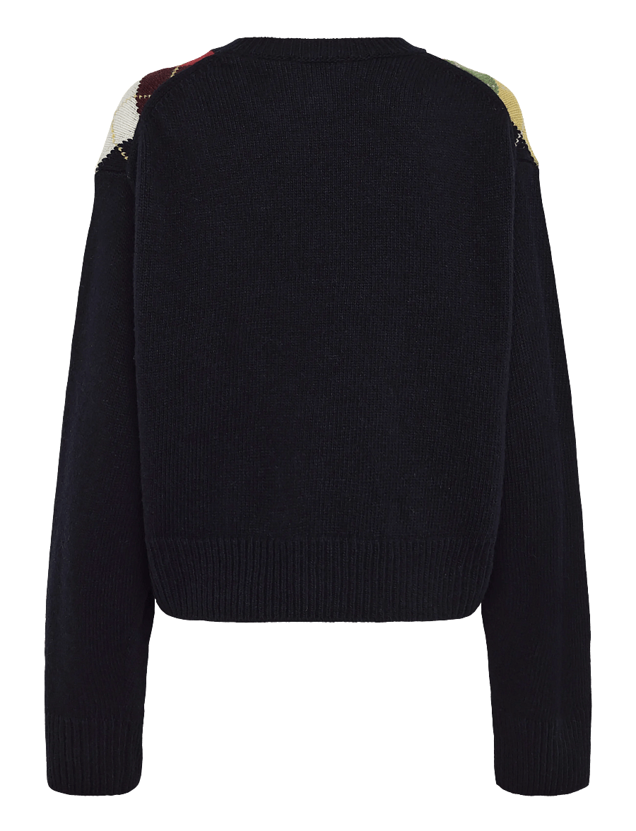 Ganni - Argyle Knit Crew Neck Sweater - pullover - multicolored - 1