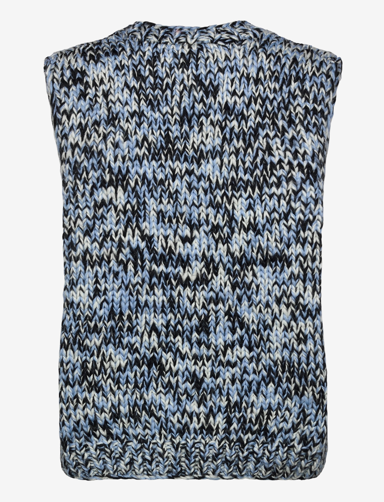 Ganni - Heavy Wool Handknit Vest - strikveste - multicolored - 1
