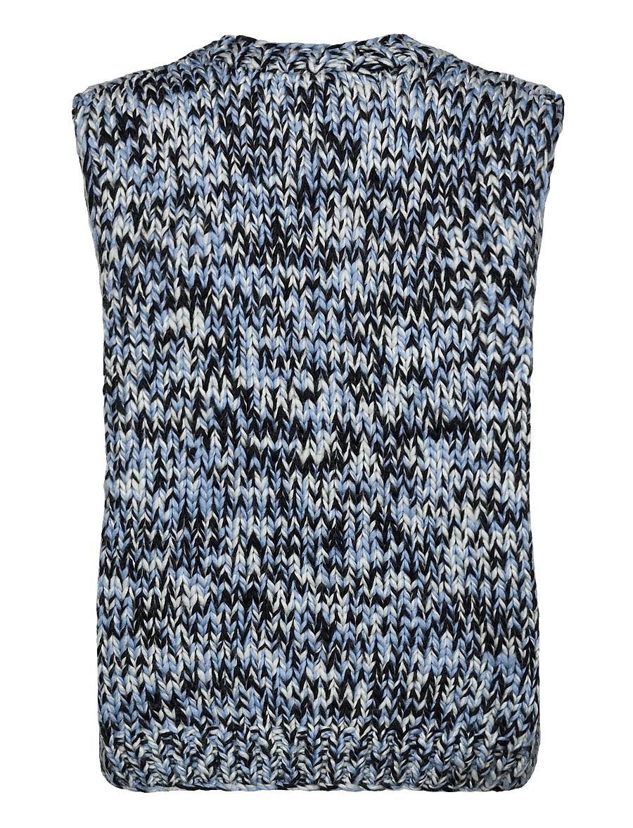 Ganni - Heavy Wool Handknit Vest - kootud vestid - multicolored - 1
