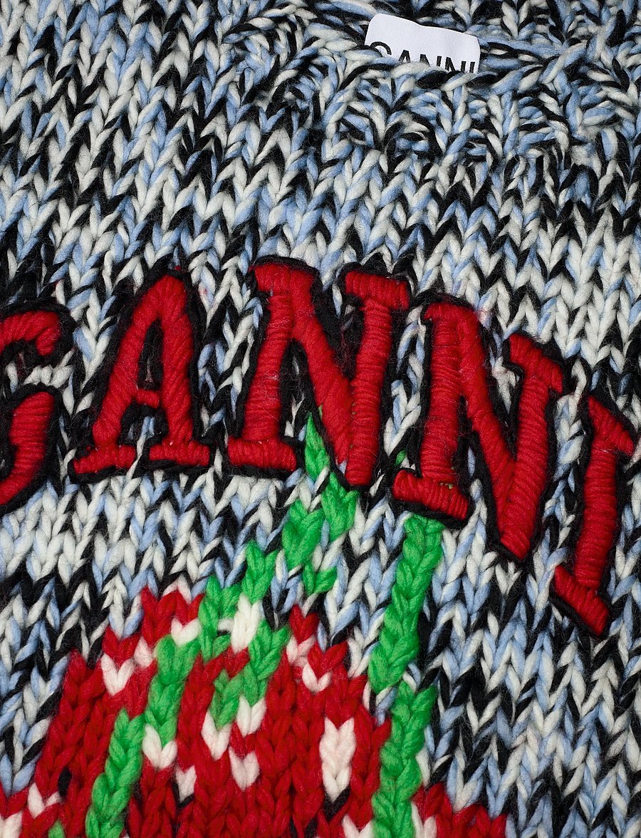 Ganni - Heavy Wool Handknit Vest - kootud vestid - multicolored - 2