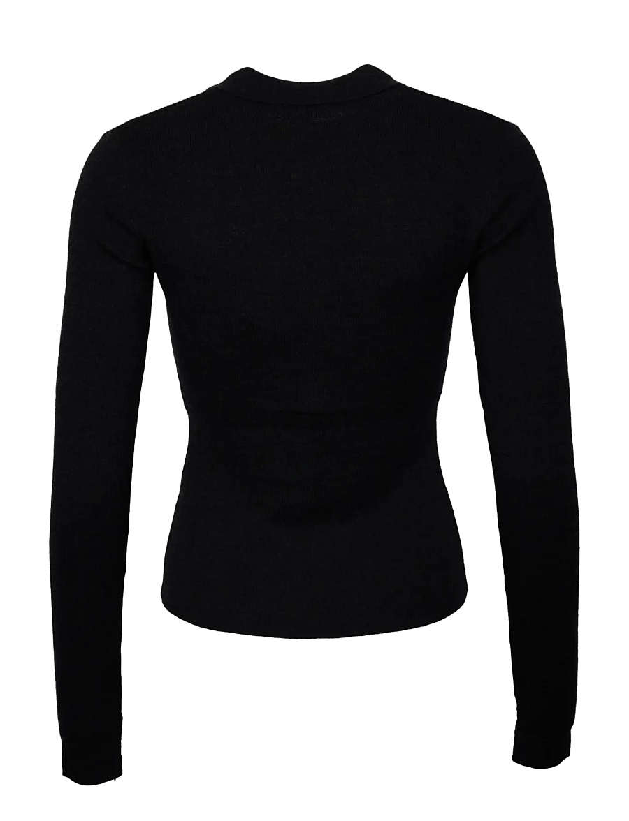 Ganni - Mini Ribbed Merino Polo - sviitrid - blue - 1