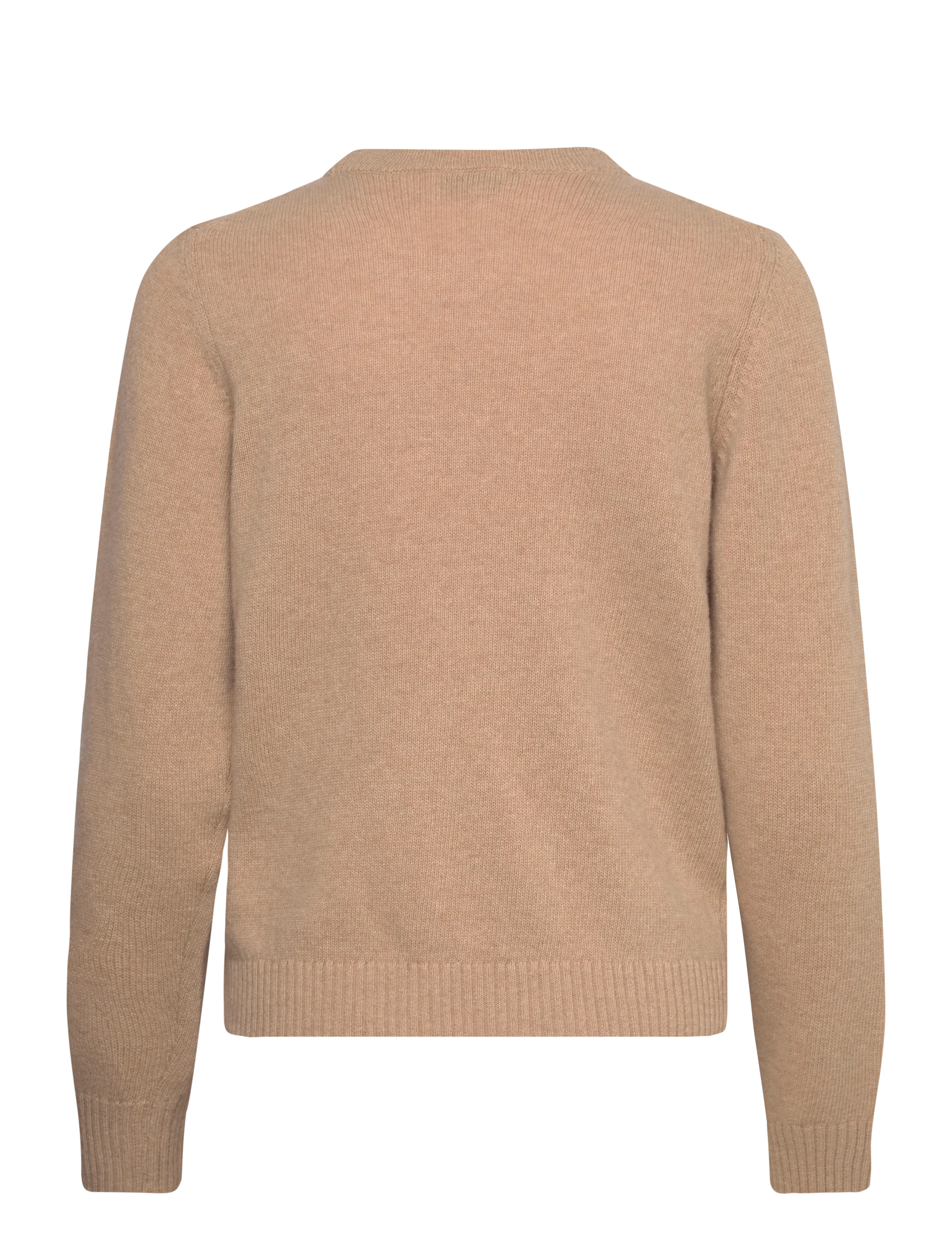 Ganni - Wool Crewneck Sweater - striktrøjer - beige - 1