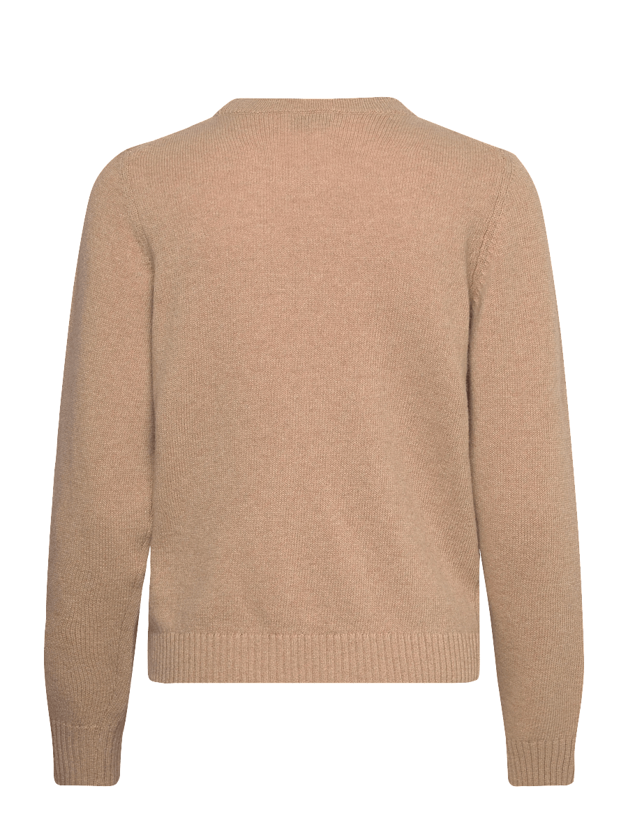 Ganni - Wool Crewneck Sweater - pullover - beige - 1