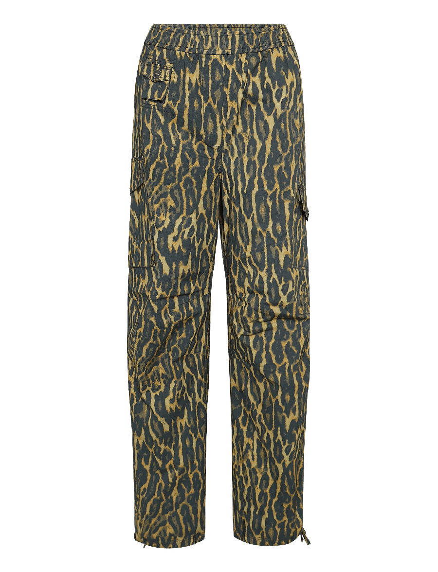 Ganni - Printed Stretch Cotton Cargo Pants - cargo-hosen - multicolored - 0