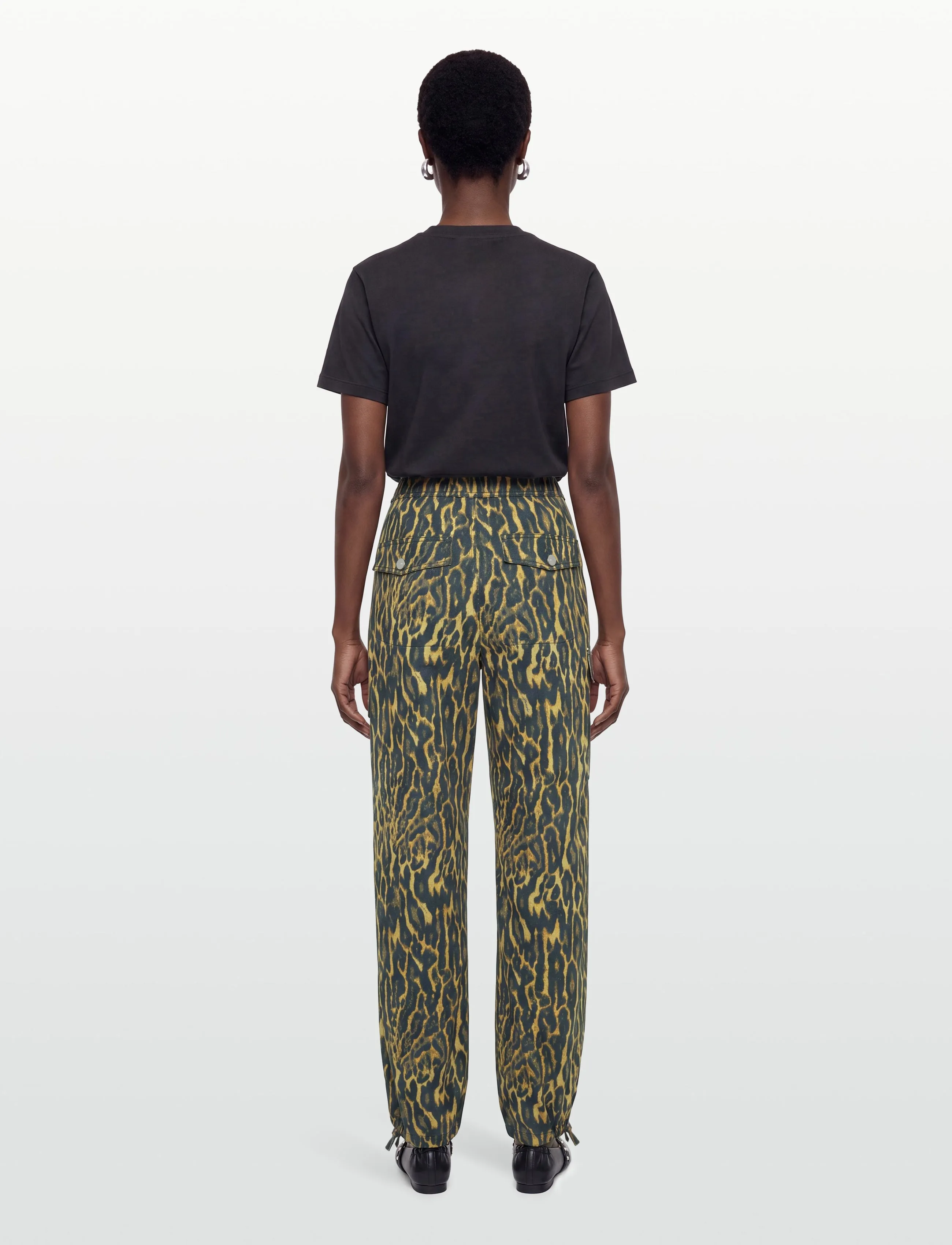 Ganni - Printed Stretch Cotton Cargo Pants - cargo-püksid - multicolored - 4