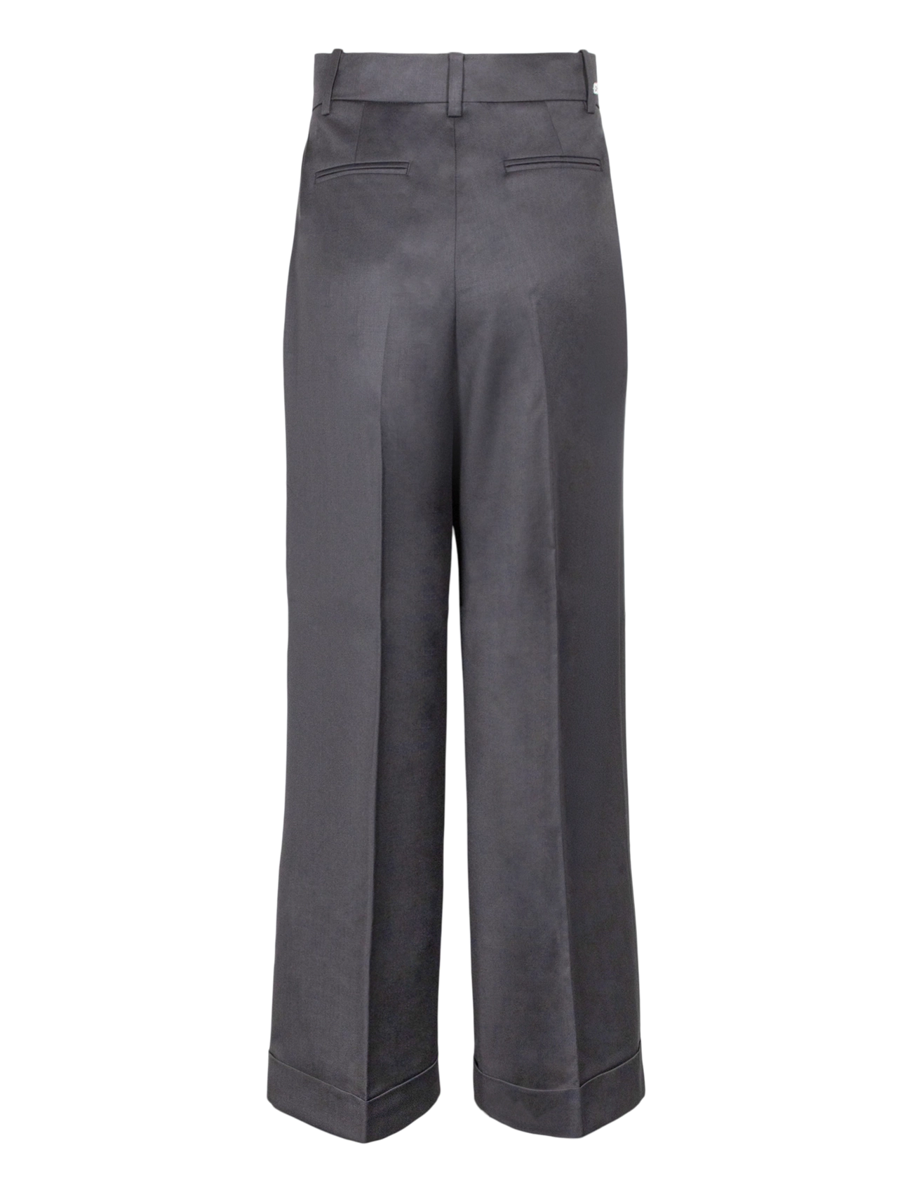 Ganni - Women Trousers - hosen mit weitem bein - dark grey - 1