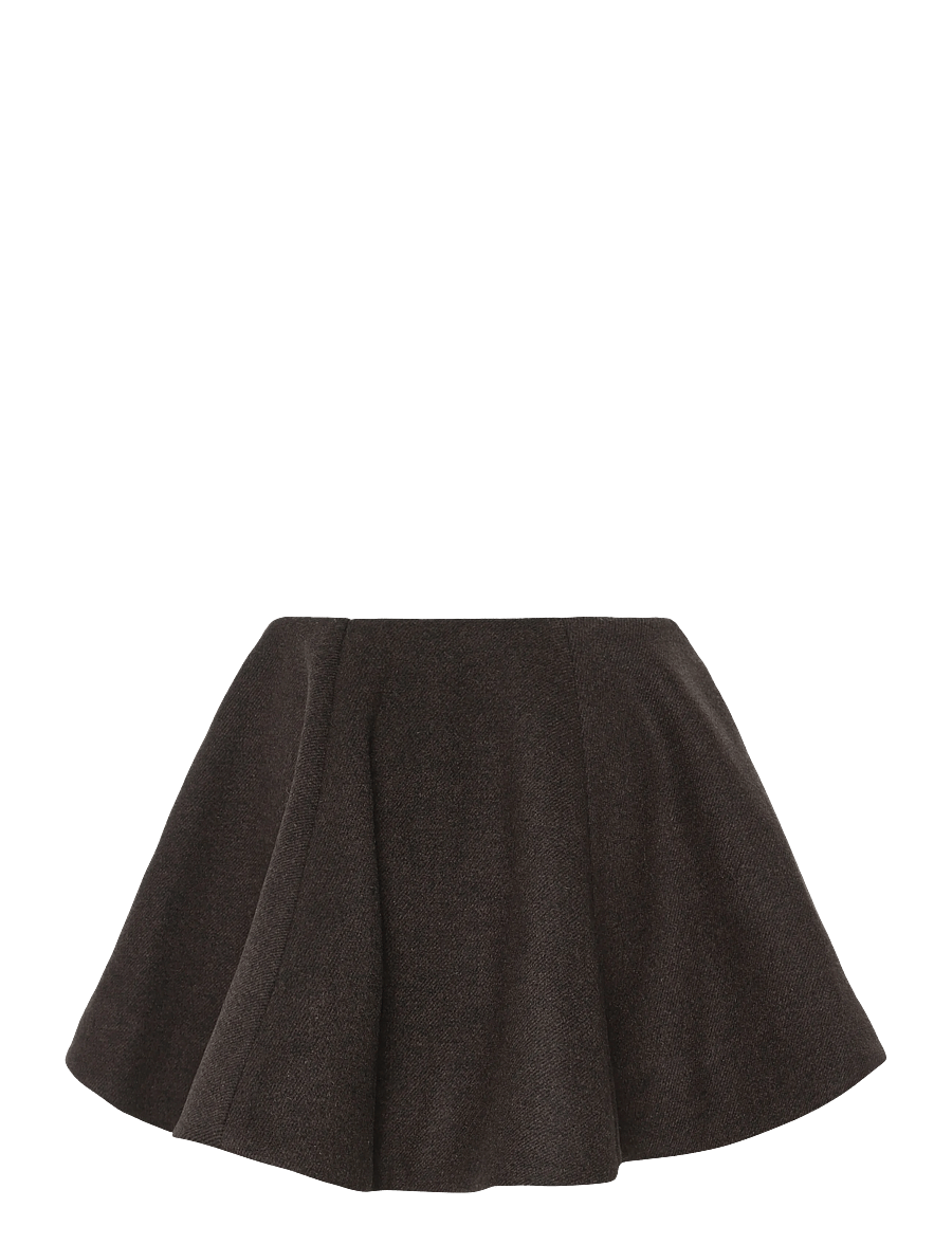Ganni - Peacoat Wool Skirt - kurze röcke - black - 2