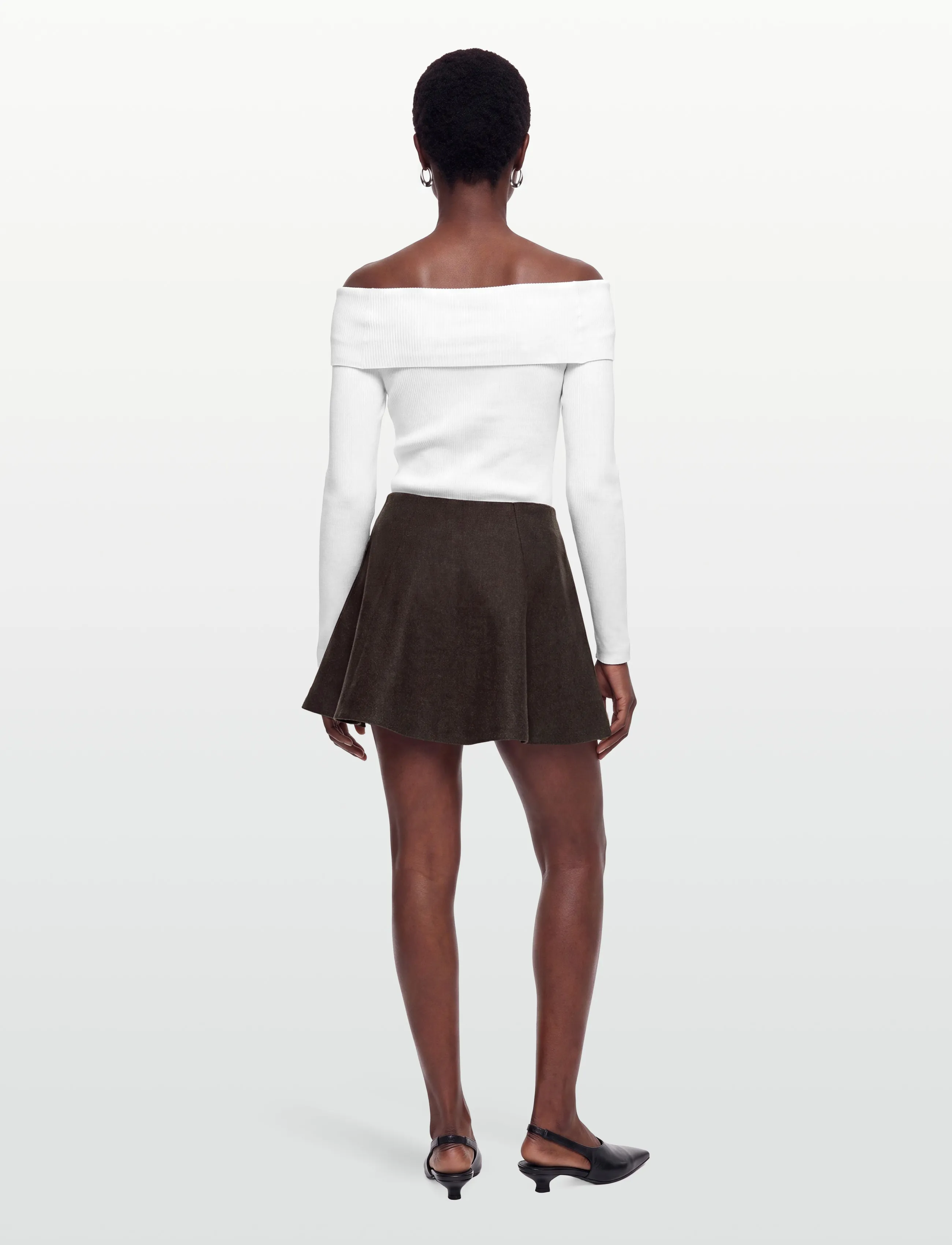 Ganni - Peacoat Wool Skirt - kurze röcke - black - 4