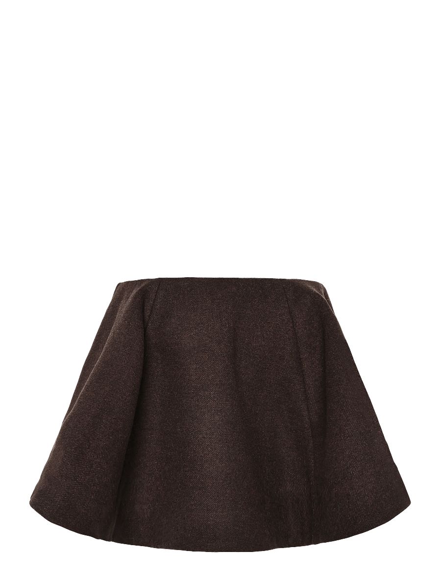 Ganni - Peacoat Wool Skirt - miniseelikud - brown - 1