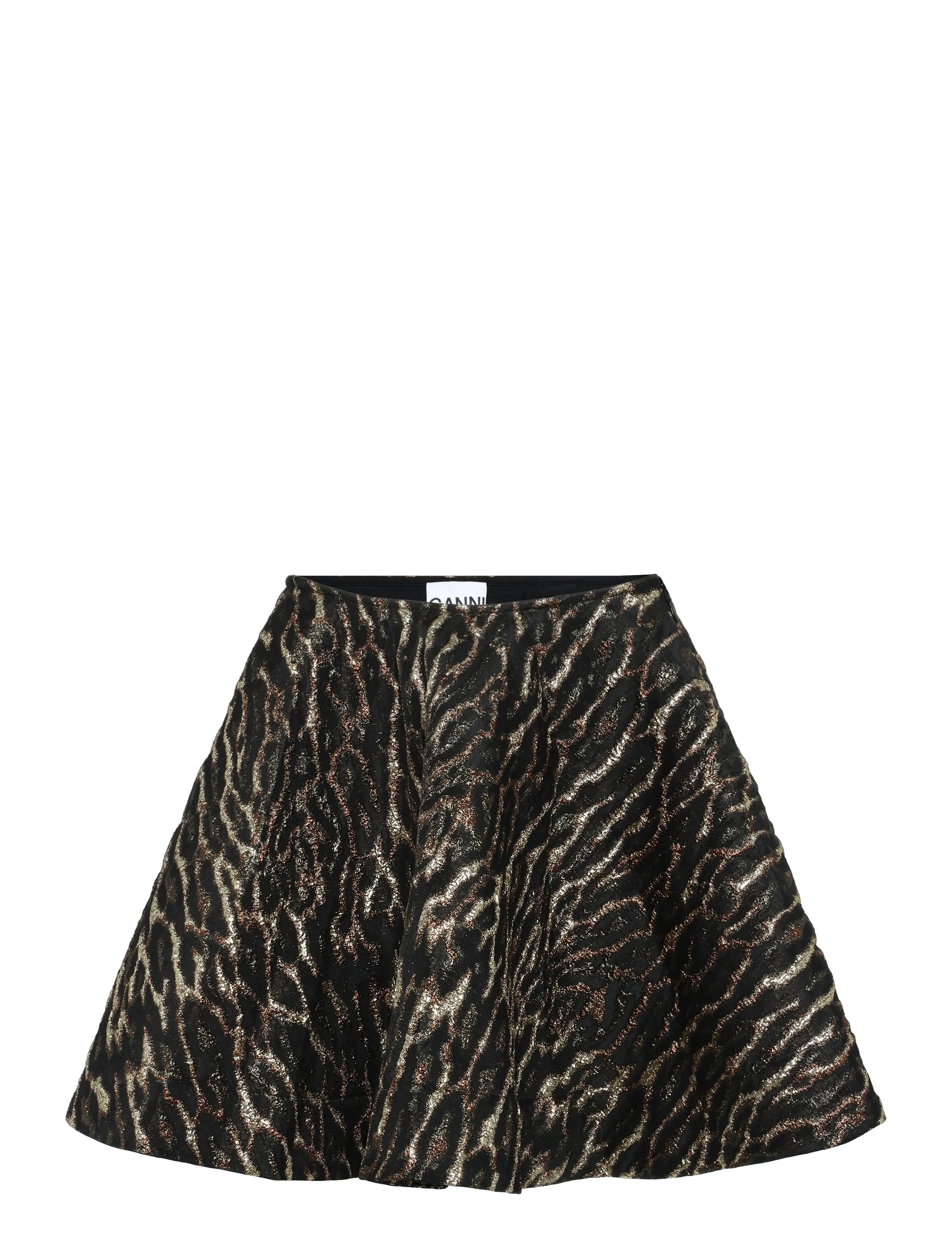 Ganni Metallic Cloque Circle Skirt - GANNI - MULTICOLORED / black