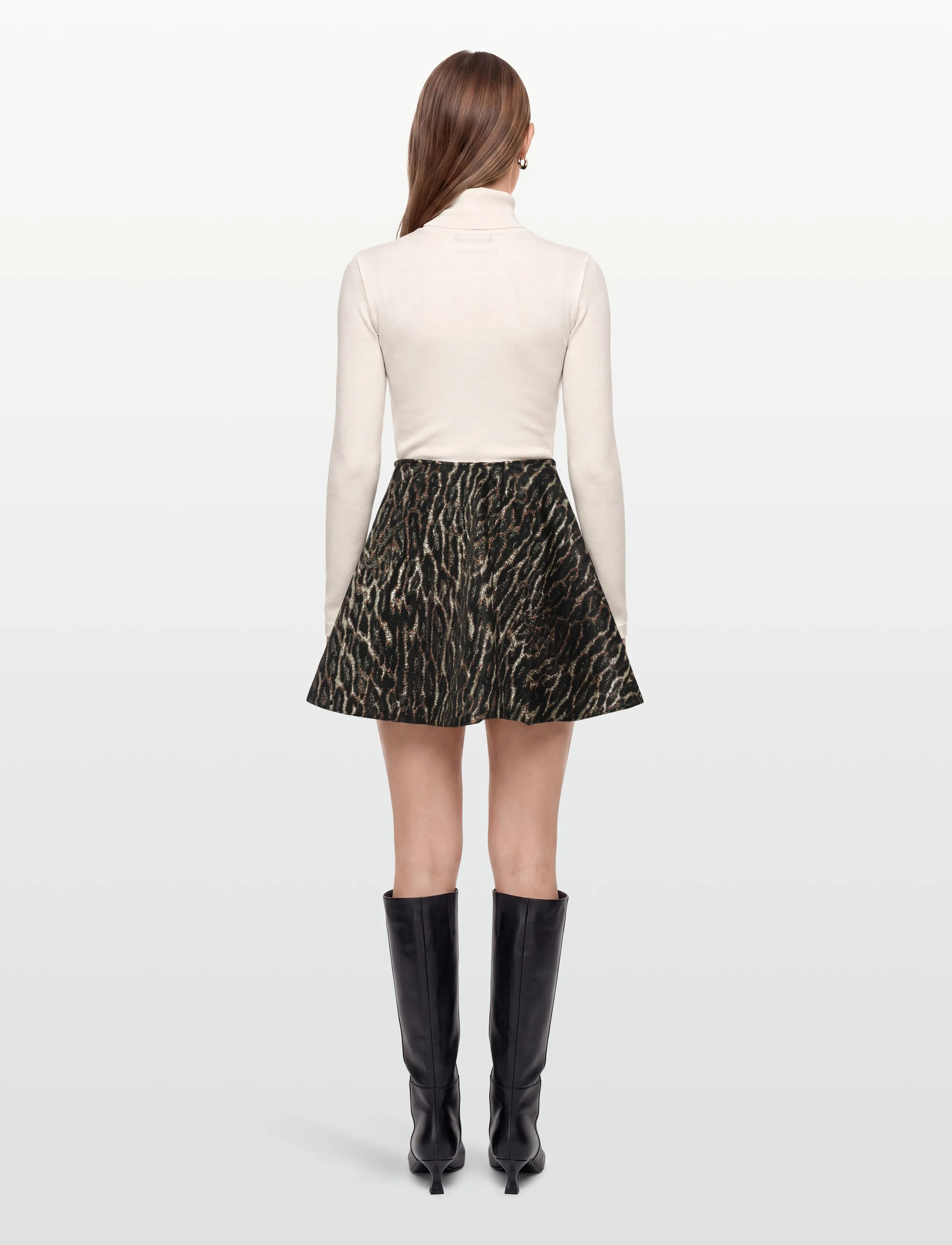 Ganni - Metallic Cloque Circle Skirt - miniseelikud - multicolored - 4