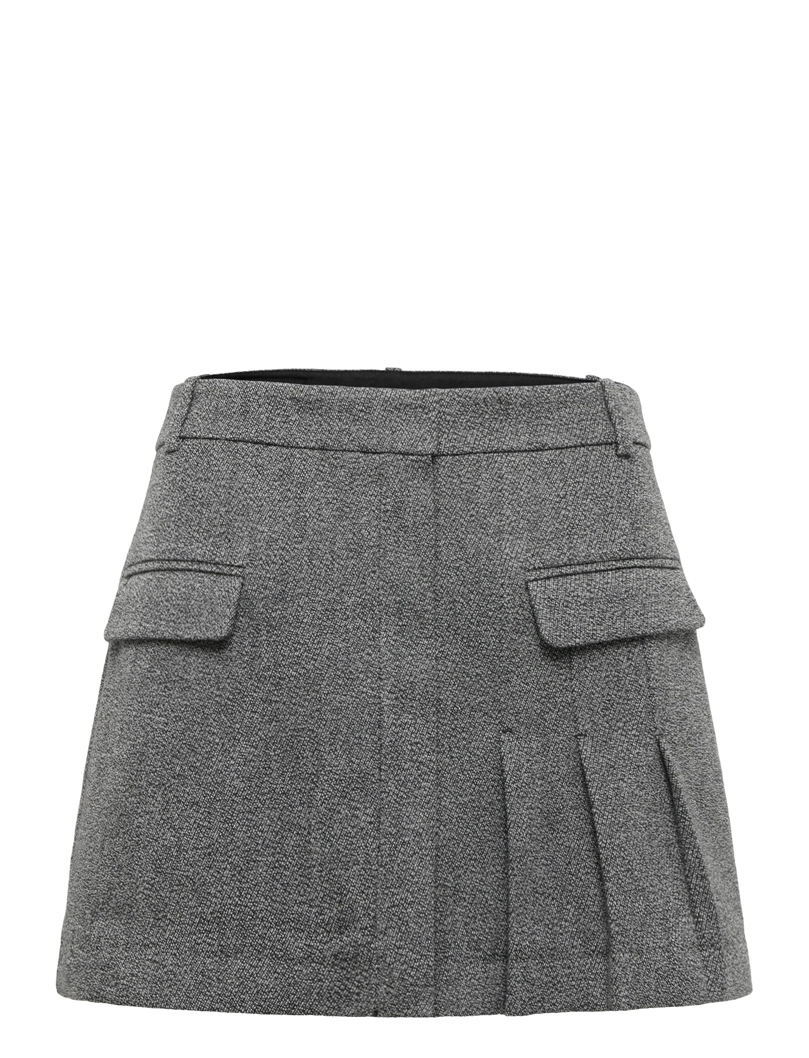 Ganni - Grey Suiting Mini Skirt