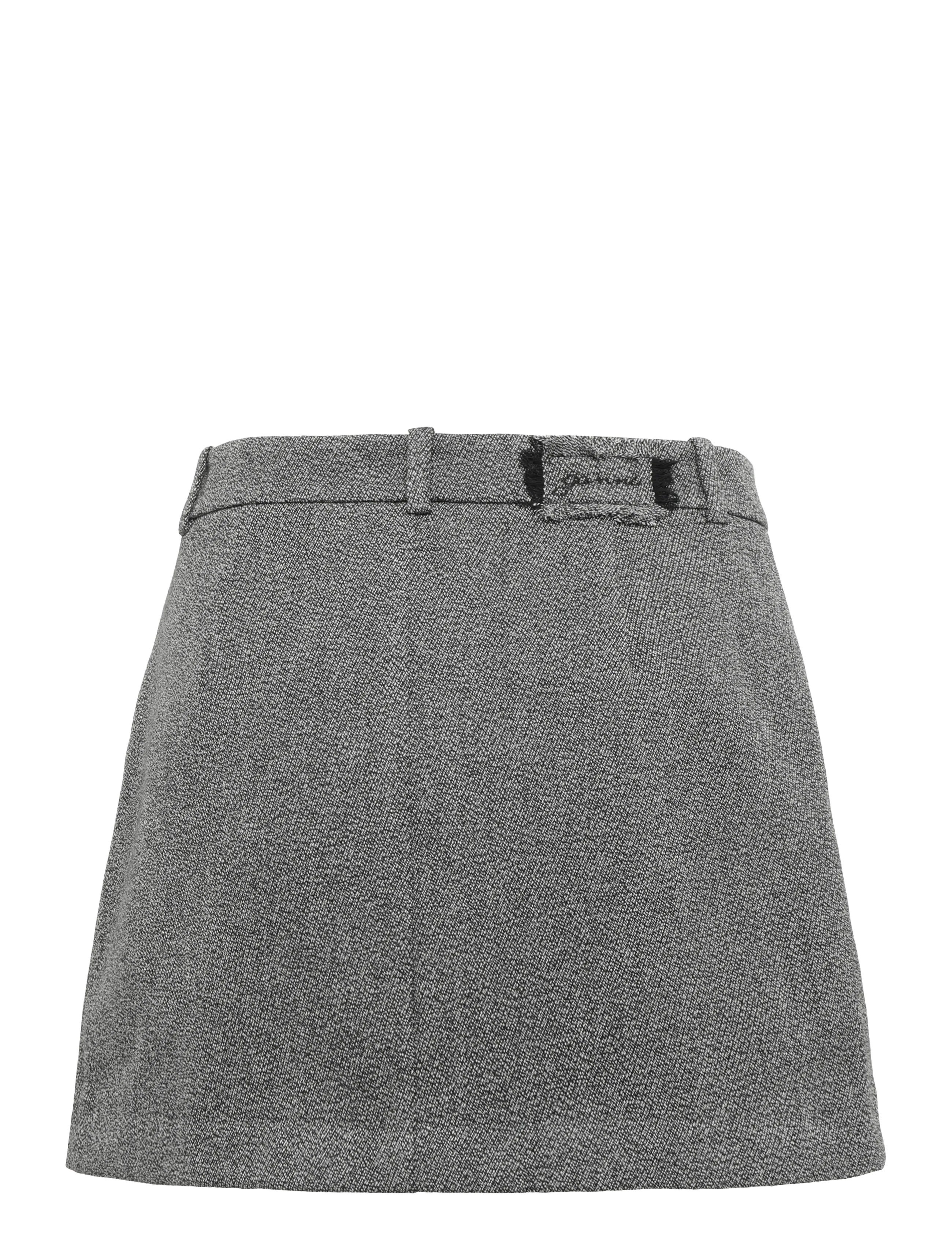 Ganni - Grey Suiting Mini Skirt - kurze röcke - grey - 1
