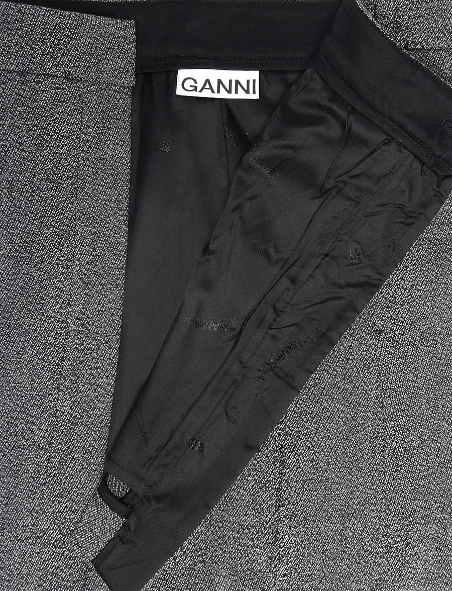 Ganni - Grey Suiting Mini Skirt - kurze röcke - grey - 2