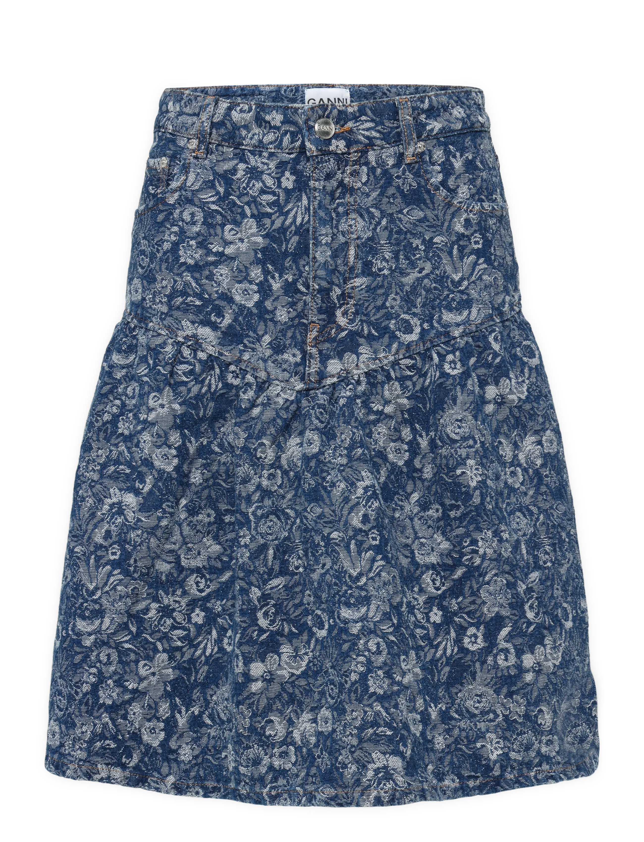 Ganni Tint Rigid Denim Skirt - Jeansröcke - BLUE / blue