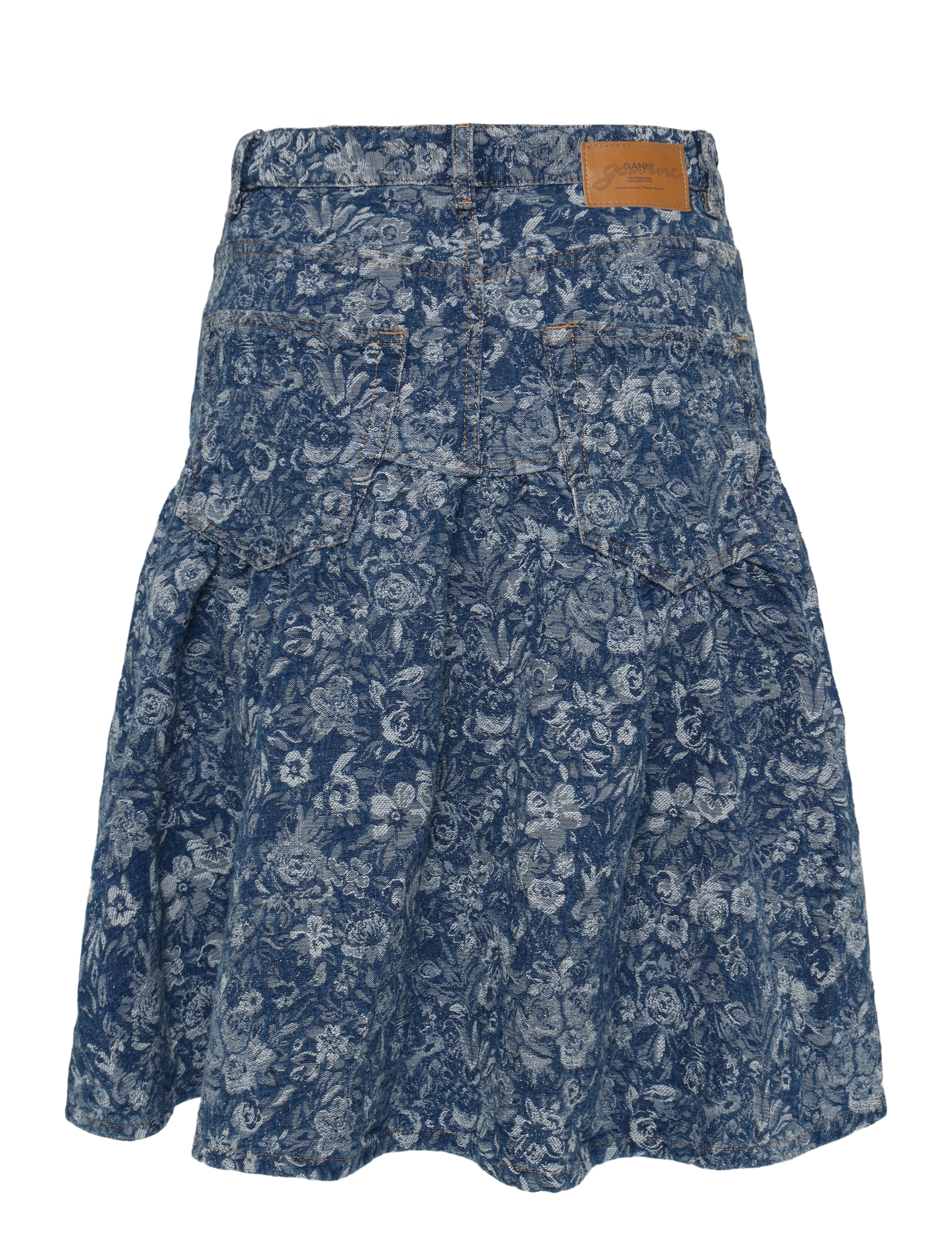Ganni - Tint Rigid Denim Skirt - jeansröcke - blue - 1