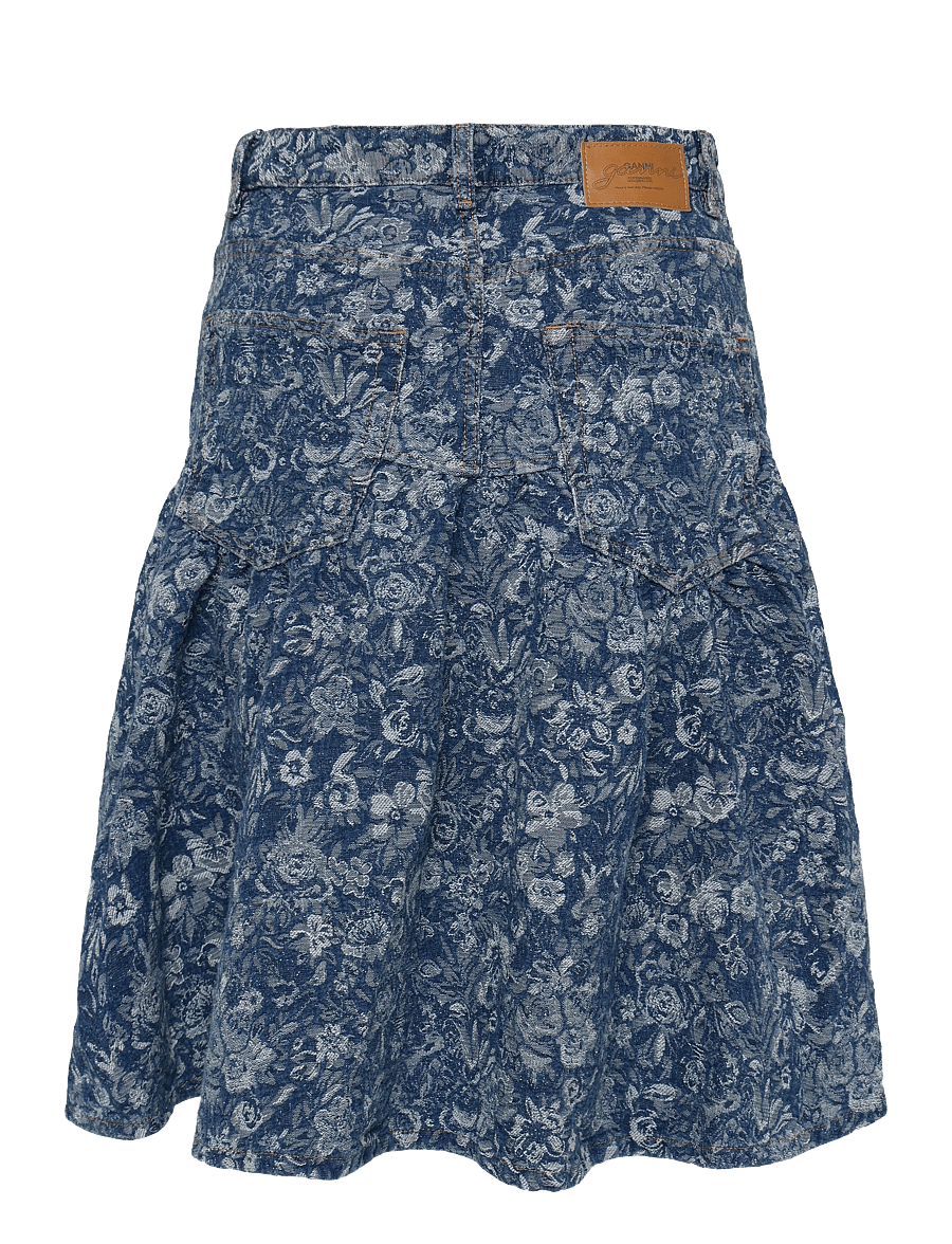Ganni - Tint Rigid Denim Skirt - jeansröcke - blue - 1