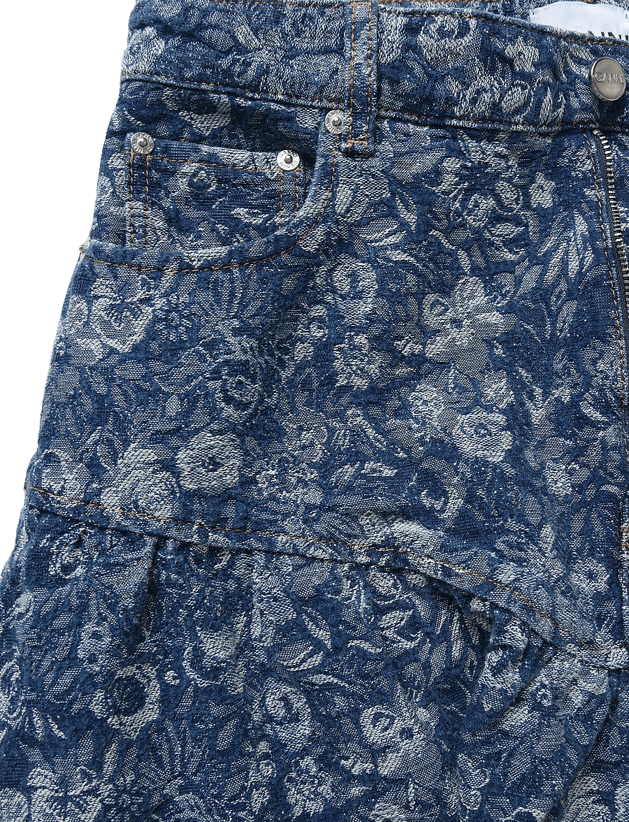 Ganni - Tint Rigid Denim Skirt - jeansröcke - blue - 2