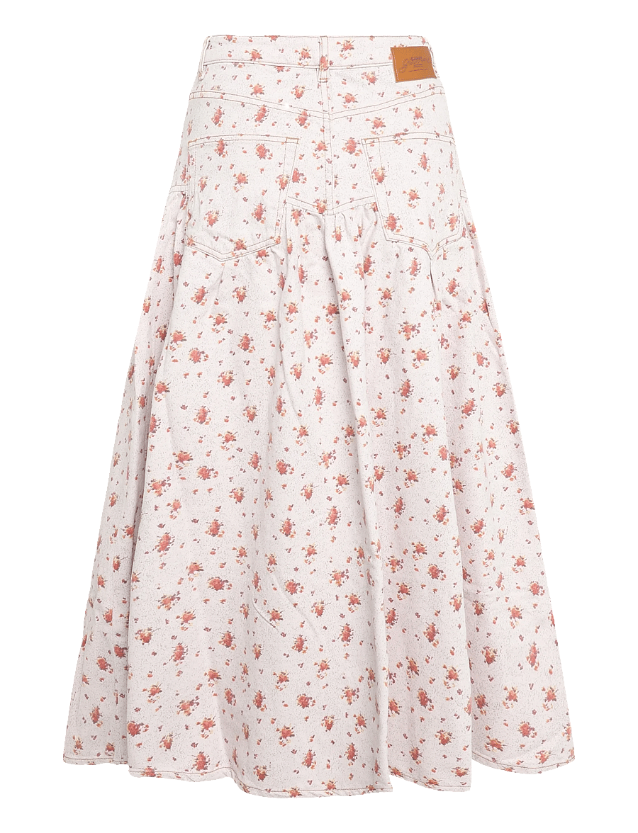Ganni - Skirt In Printed Denim - jeansröcke - multicolored - 2