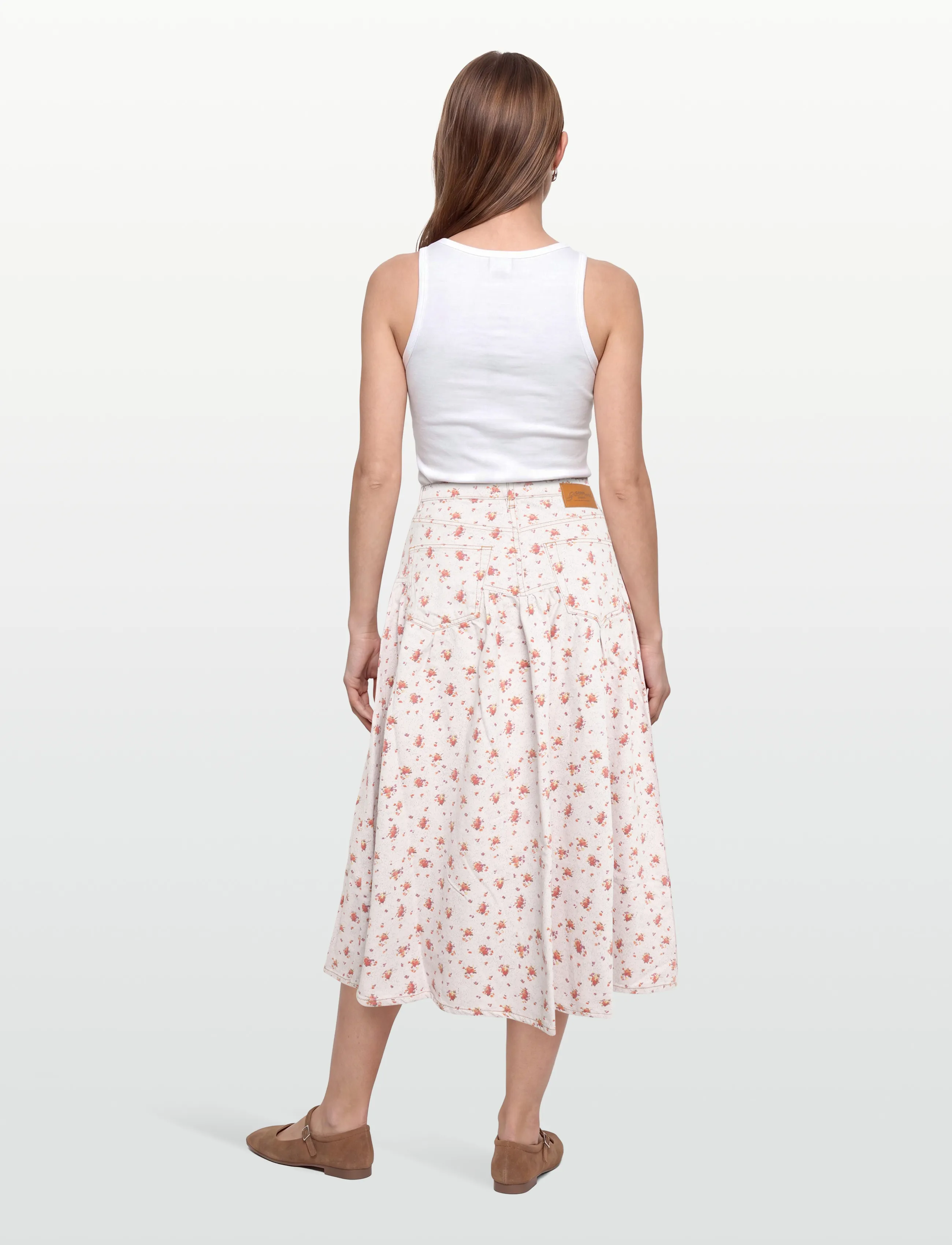 Ganni - Skirt In Printed Denim - jeansröcke - multicolored - 4