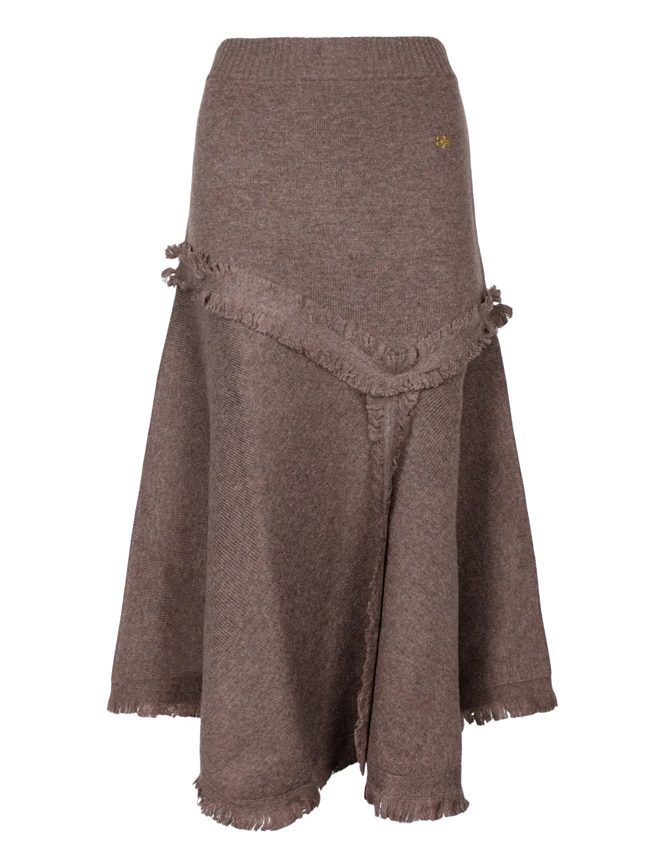 Ganni Double Knit Long Skirt - Damen - BEIGE / beige