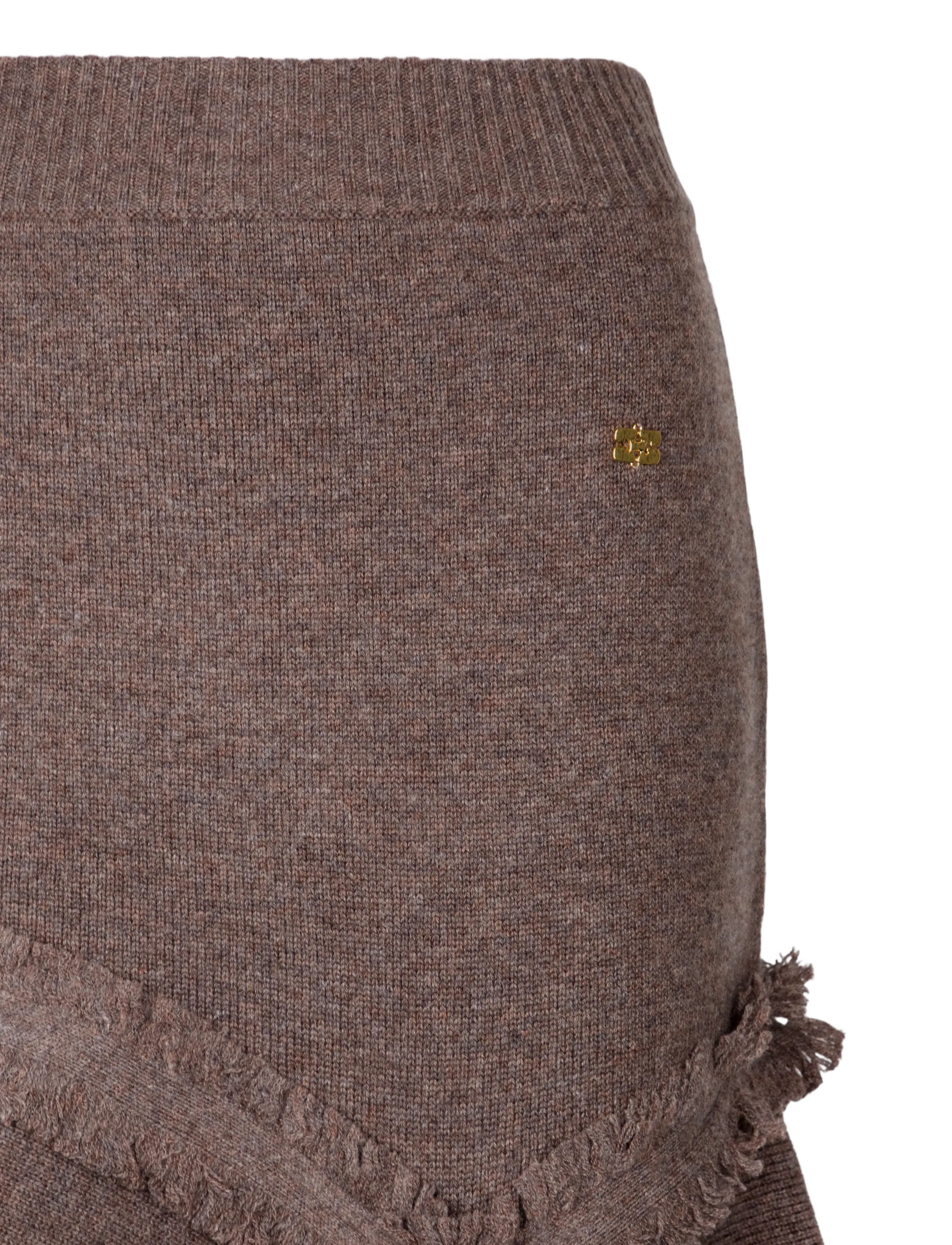 Ganni - Double Knit Long Skirt - strickröcke - beige - 2