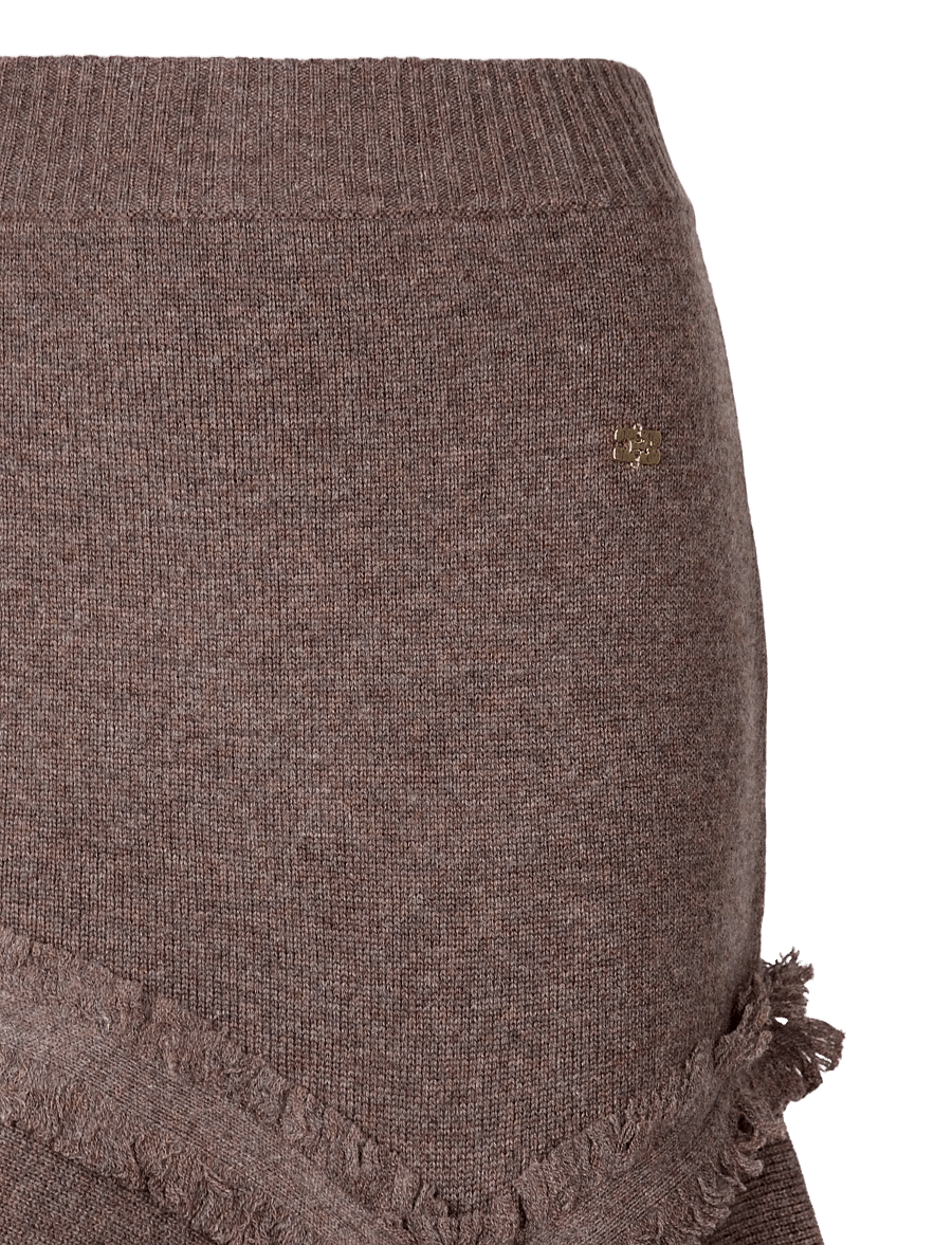 Ganni - Double Knit Long Skirt - strickröcke - beige - 2